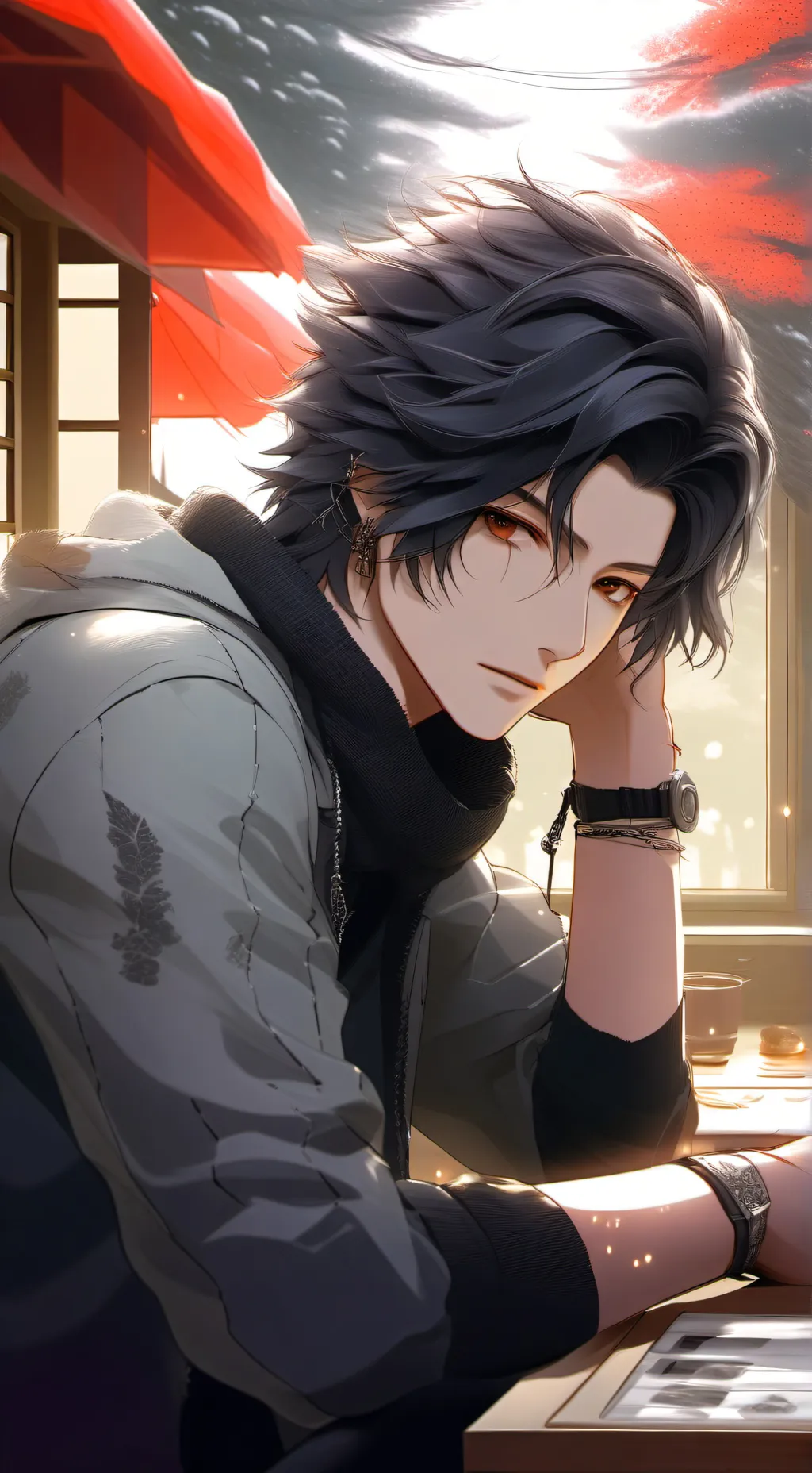 ai character: mha meme  background