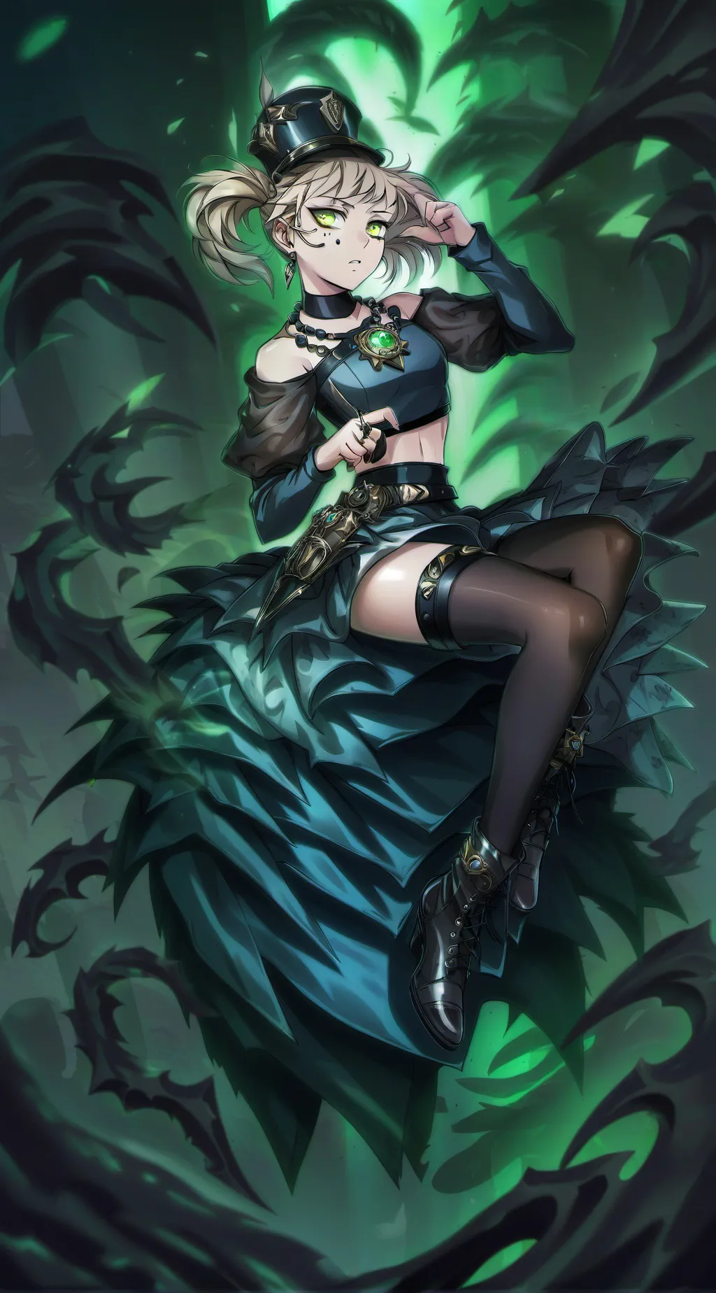 ai character: god and tanjiro2  background