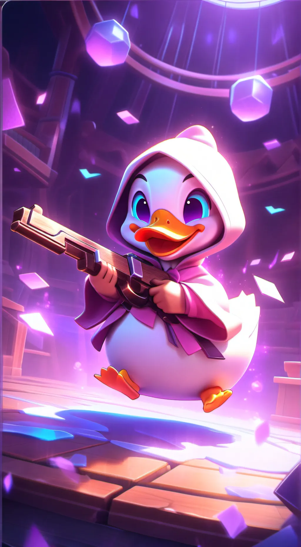 ai character: DA DUCK SONG background