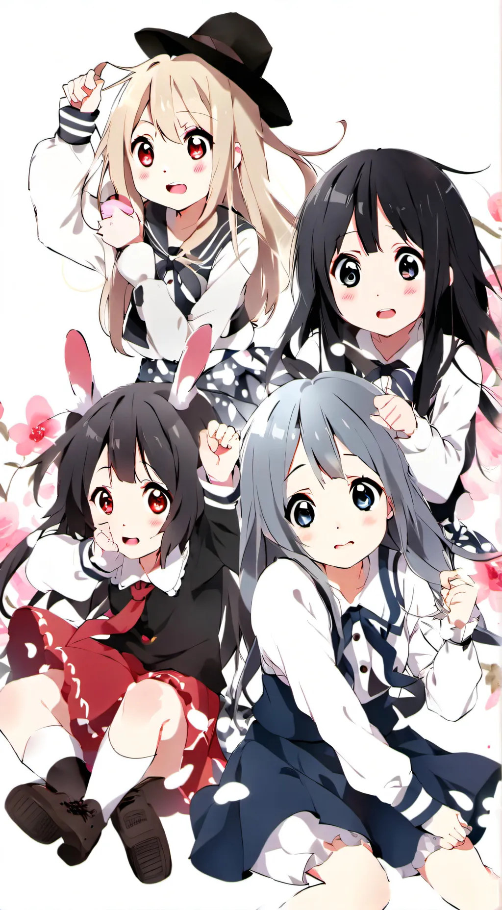 ai character: Four Korean Girls background