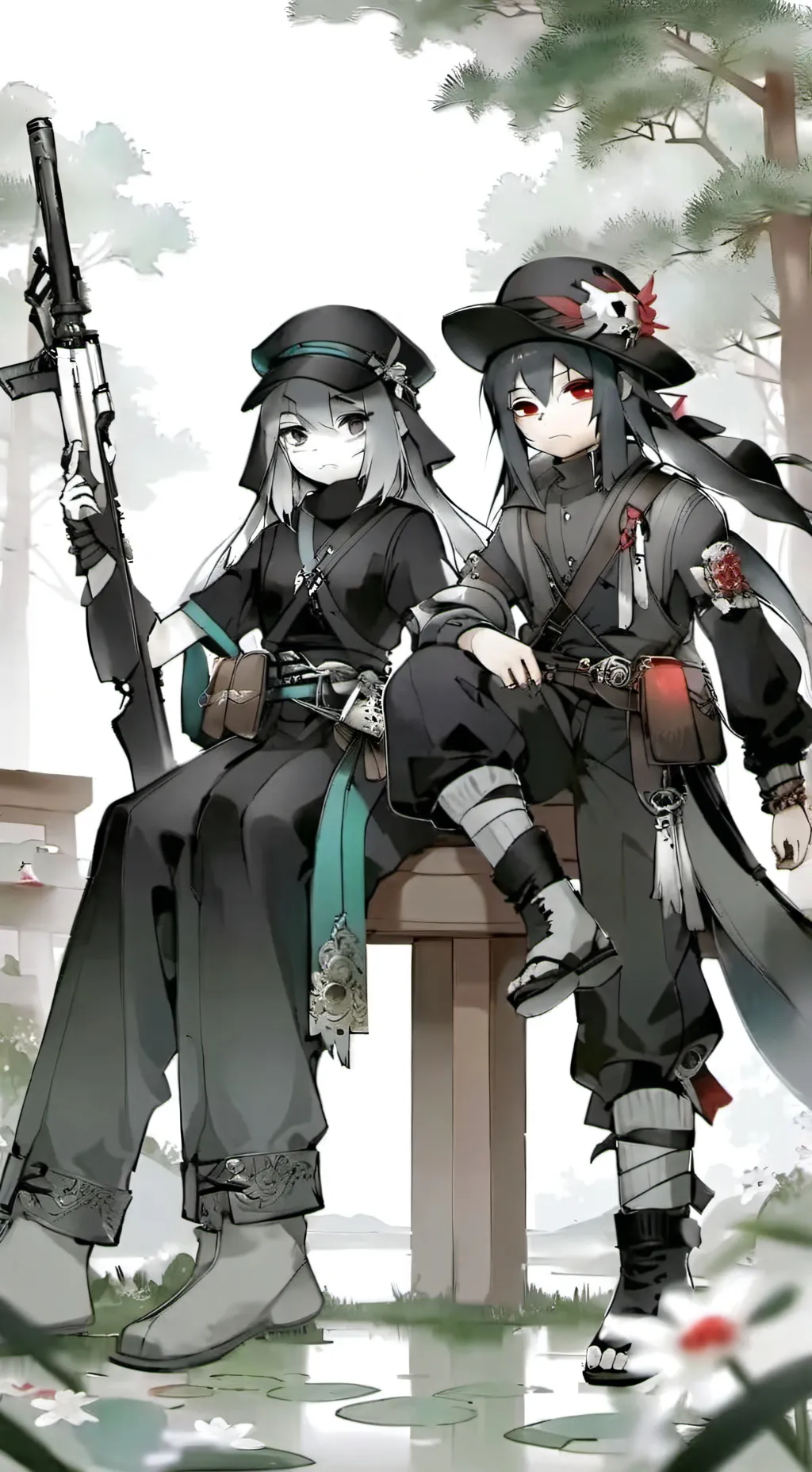 ai character: Оля и Аля background