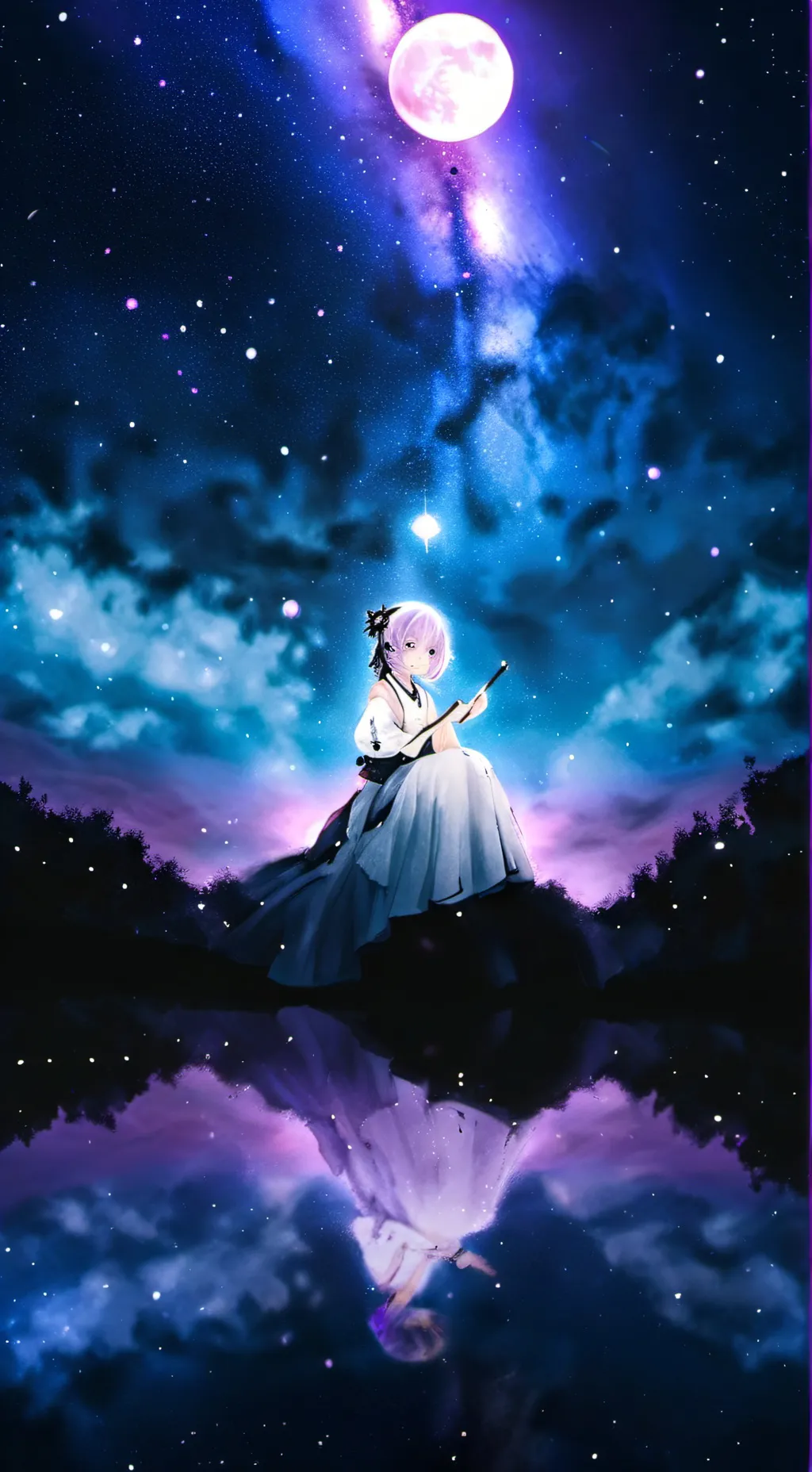 ai character: Galaxy background