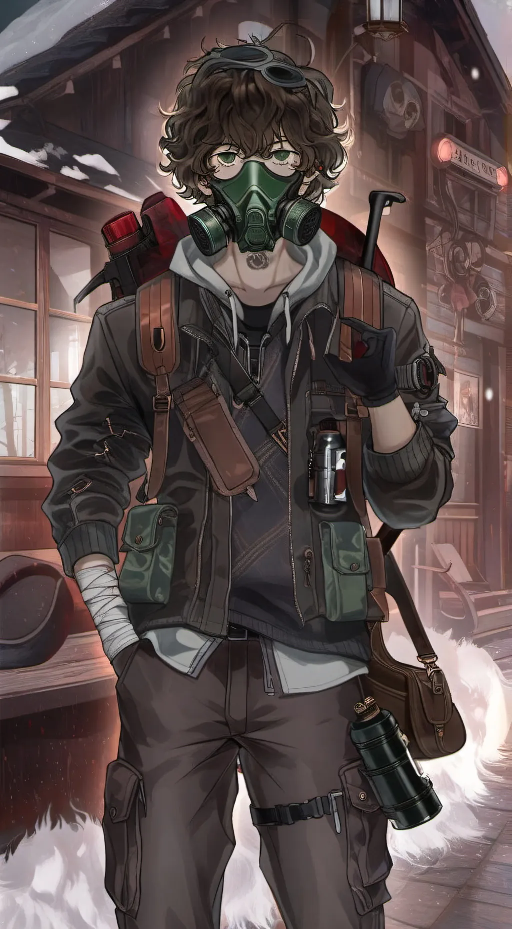 ai character: Г+Lance+| background