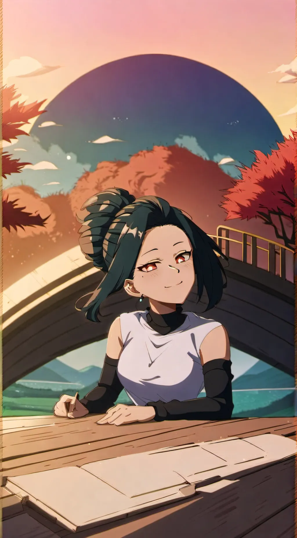 ai character: momo background