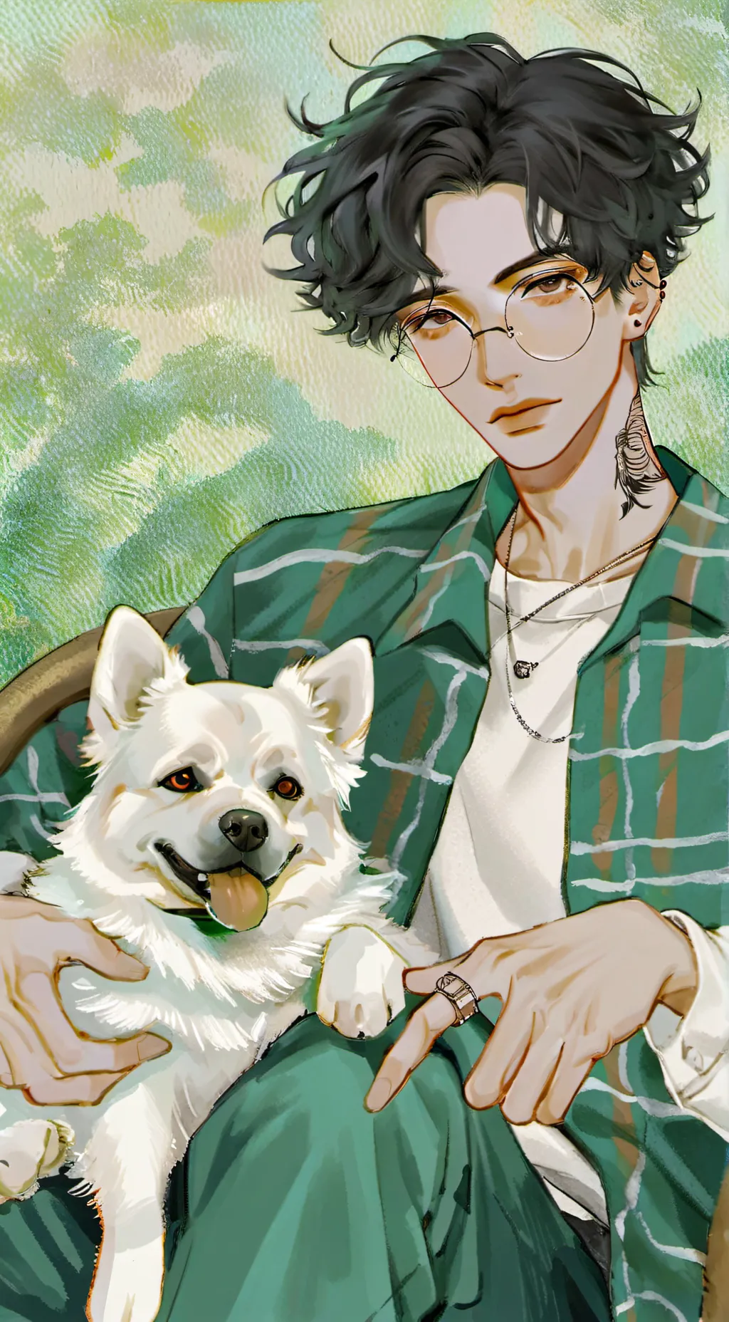 ai character: 🖤Tyler🖤🐶 background