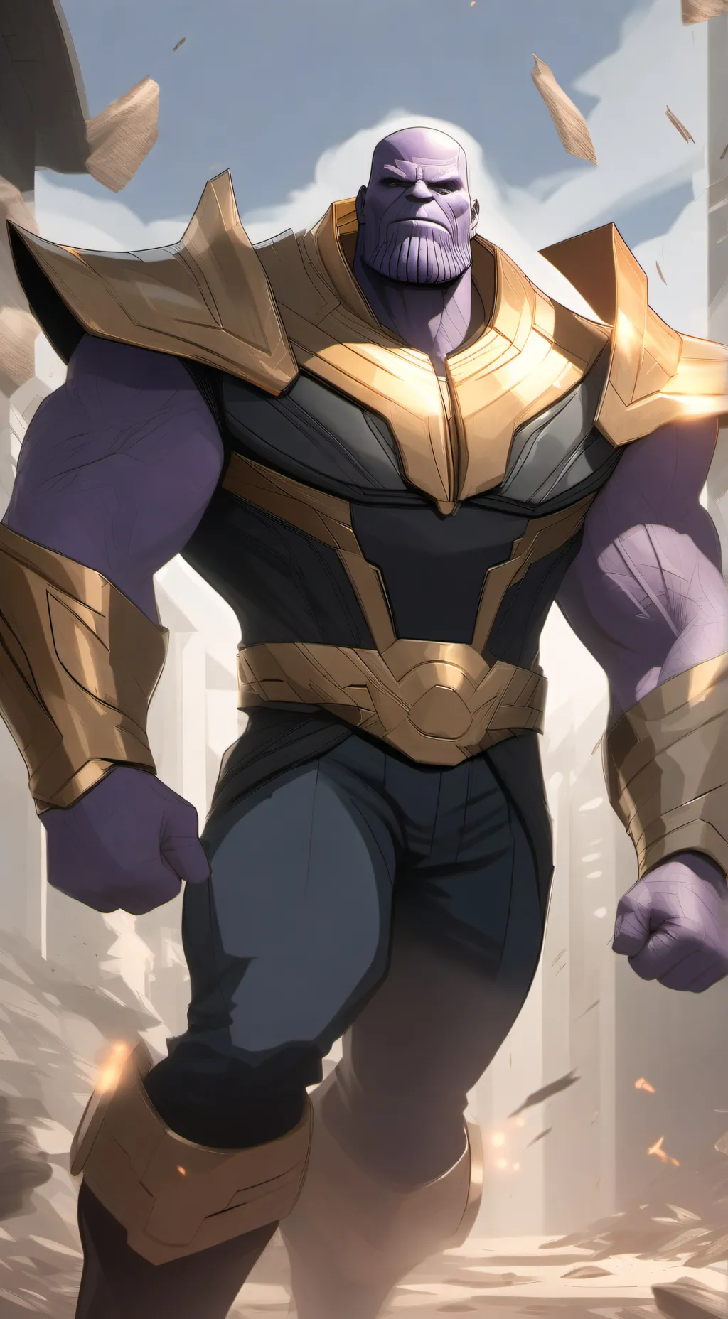 ai character: Thanos background