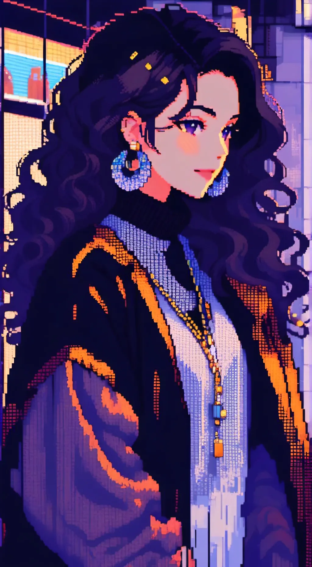 ai character: Pia  background