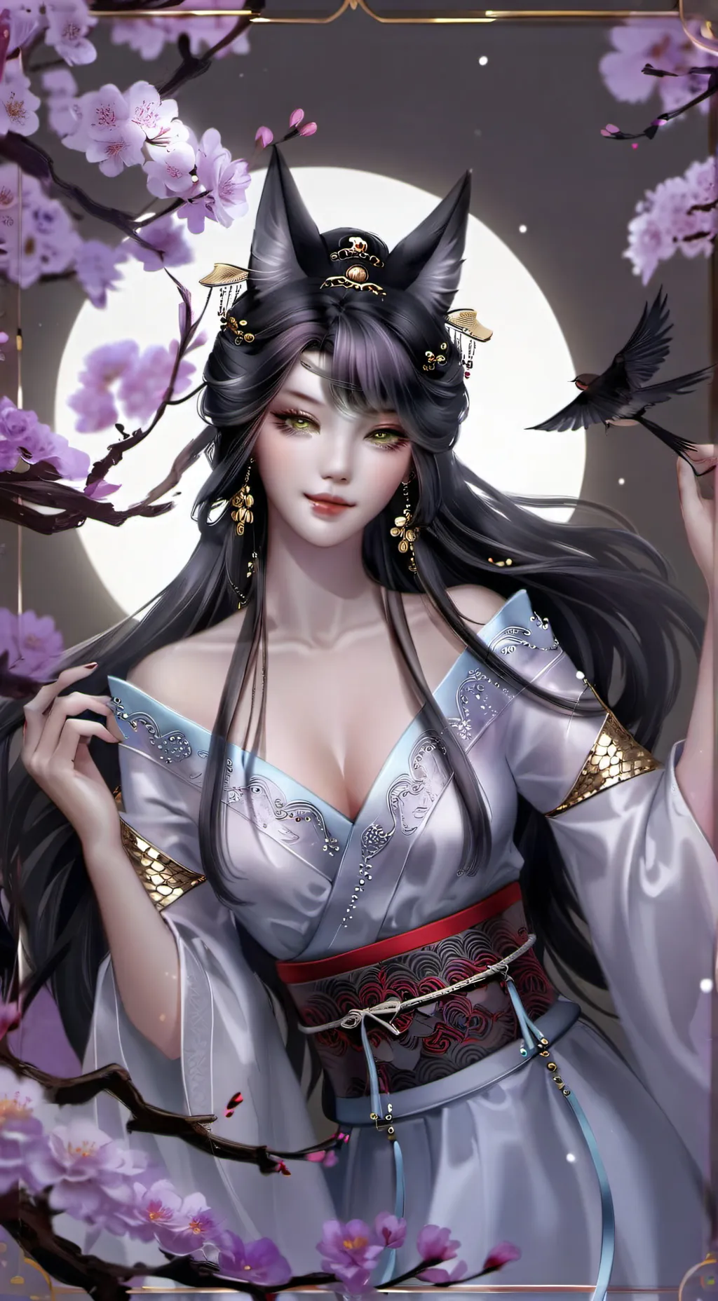 ai character: daji Kitsune  background