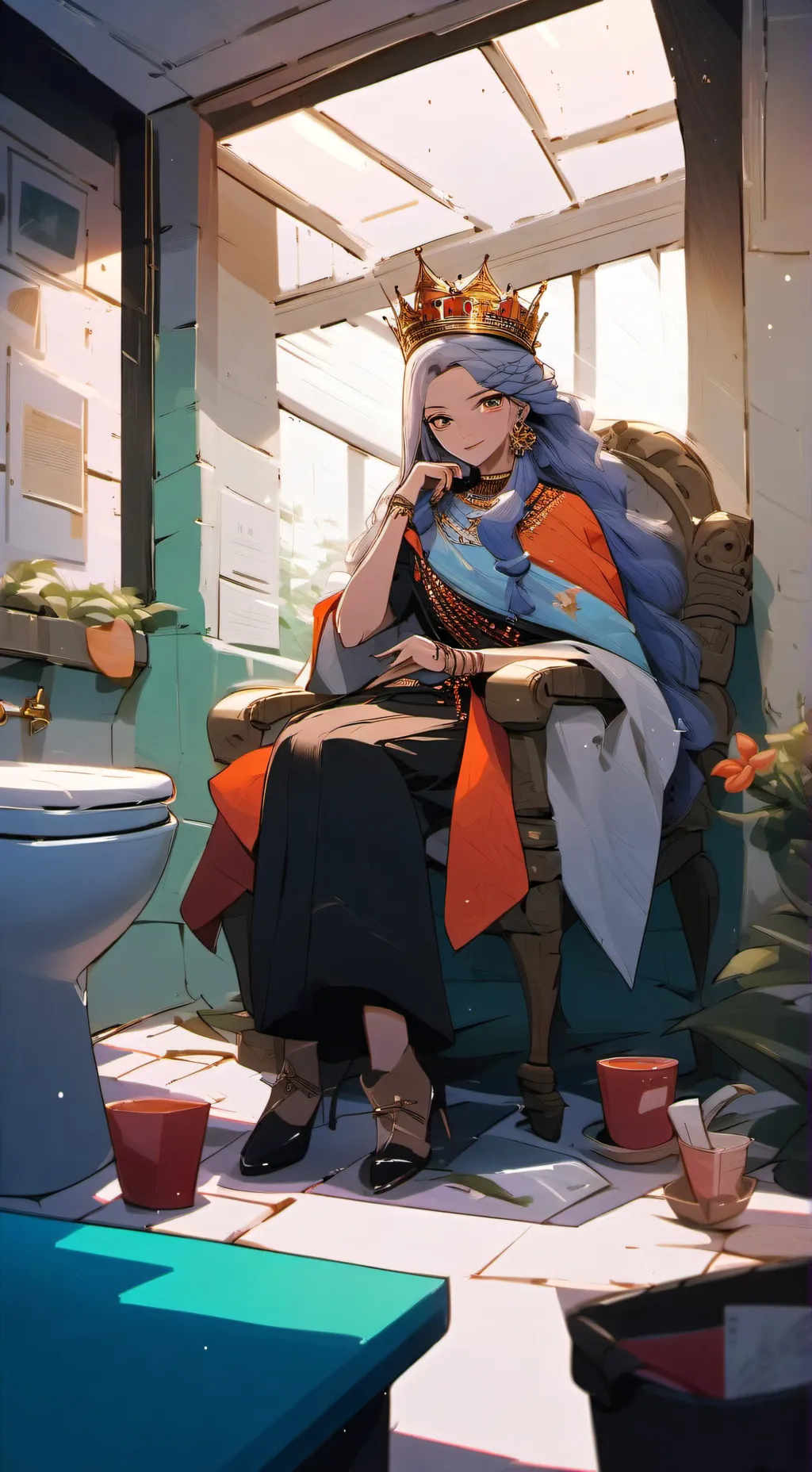 ai character: Queen background