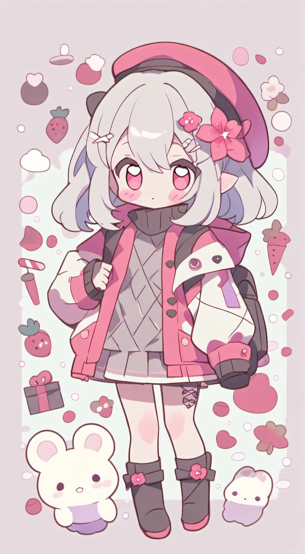 ai character: mono background