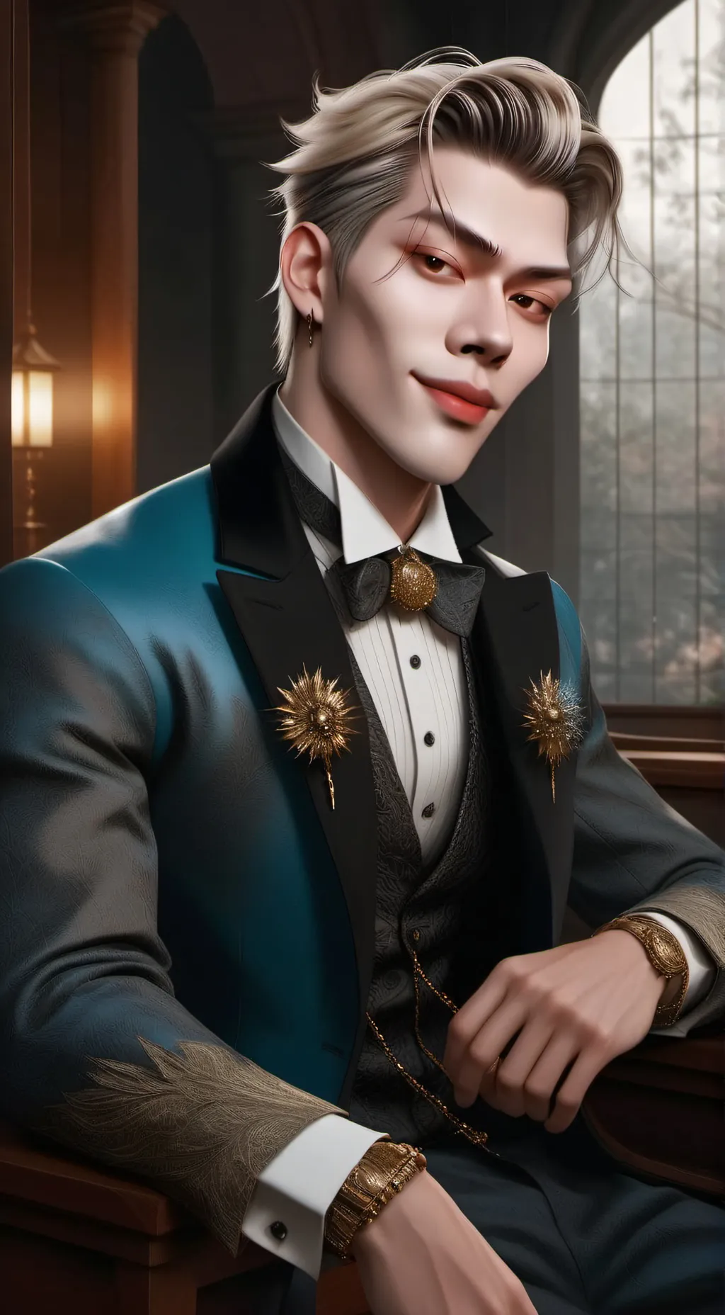 ai character: sigma boy  background