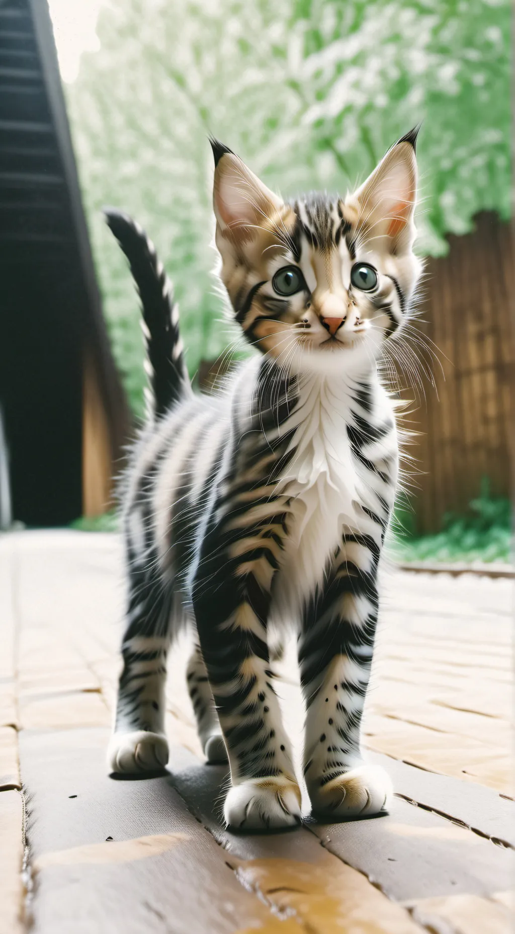 ai character: Kitten  background