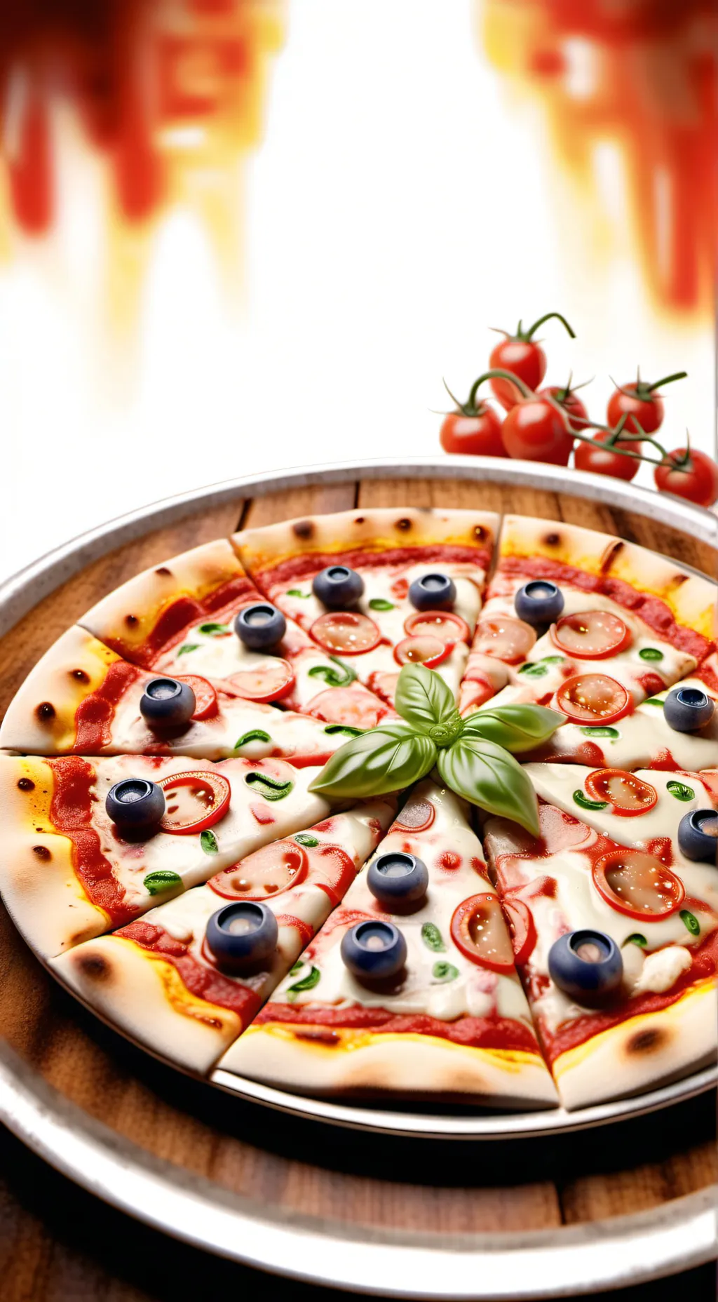 ai character: pizza background