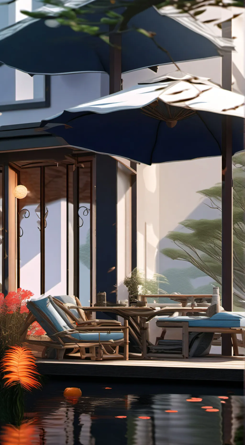 ai character: dandy world beach background