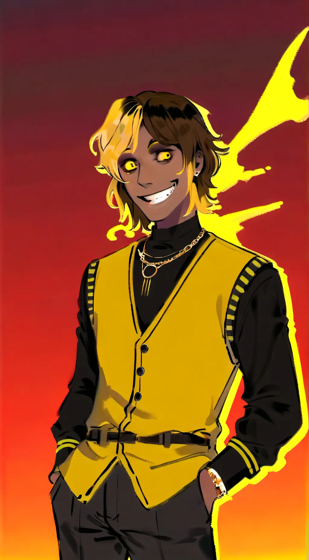 ai character: Bill cipher(human) background