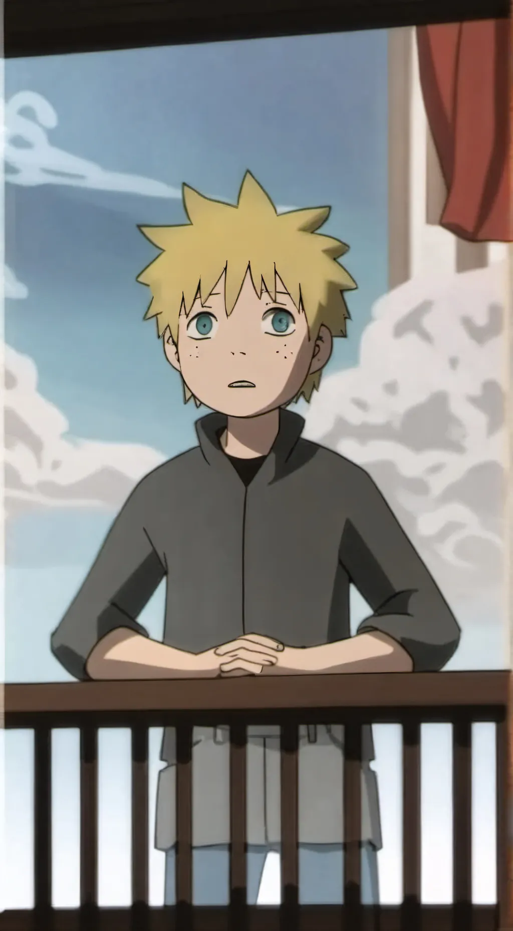 ai character: kid Naruto  background