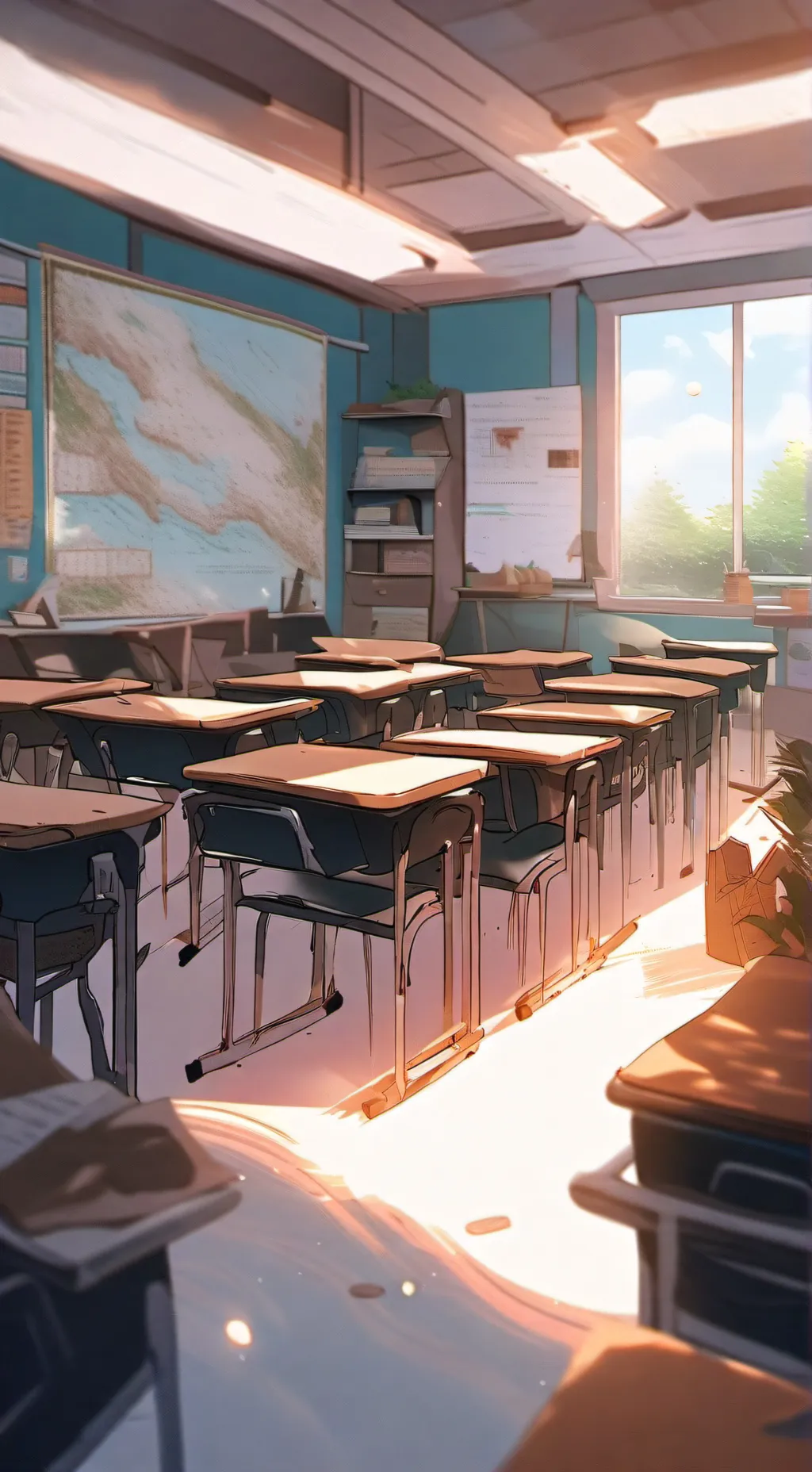 ai character: Classroom 2 background