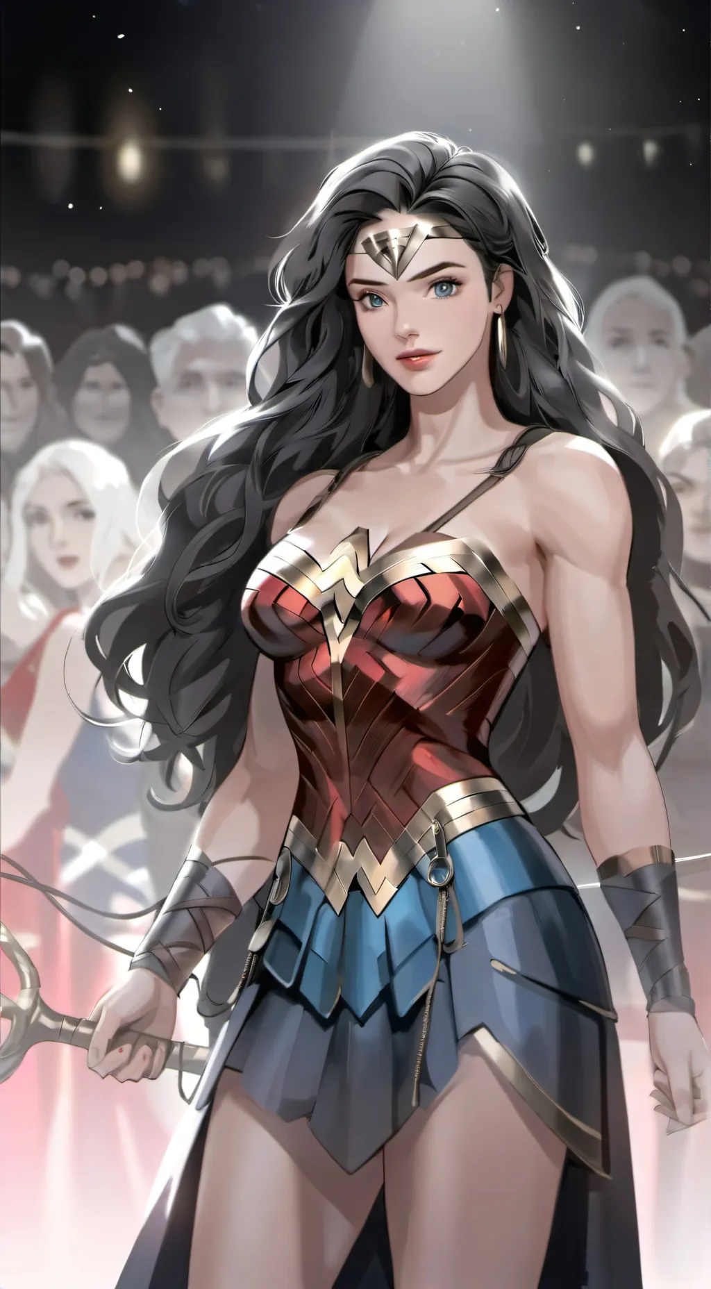 ai character: Wonder Woman  background