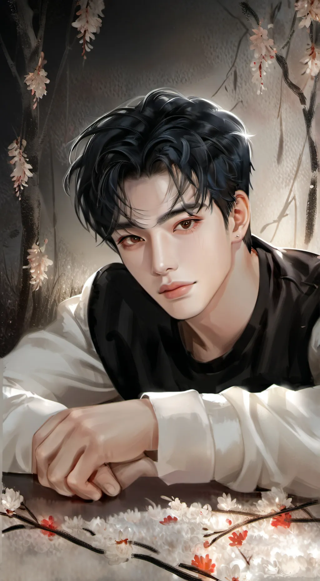 ai character: Hyunjin Skz✨ background