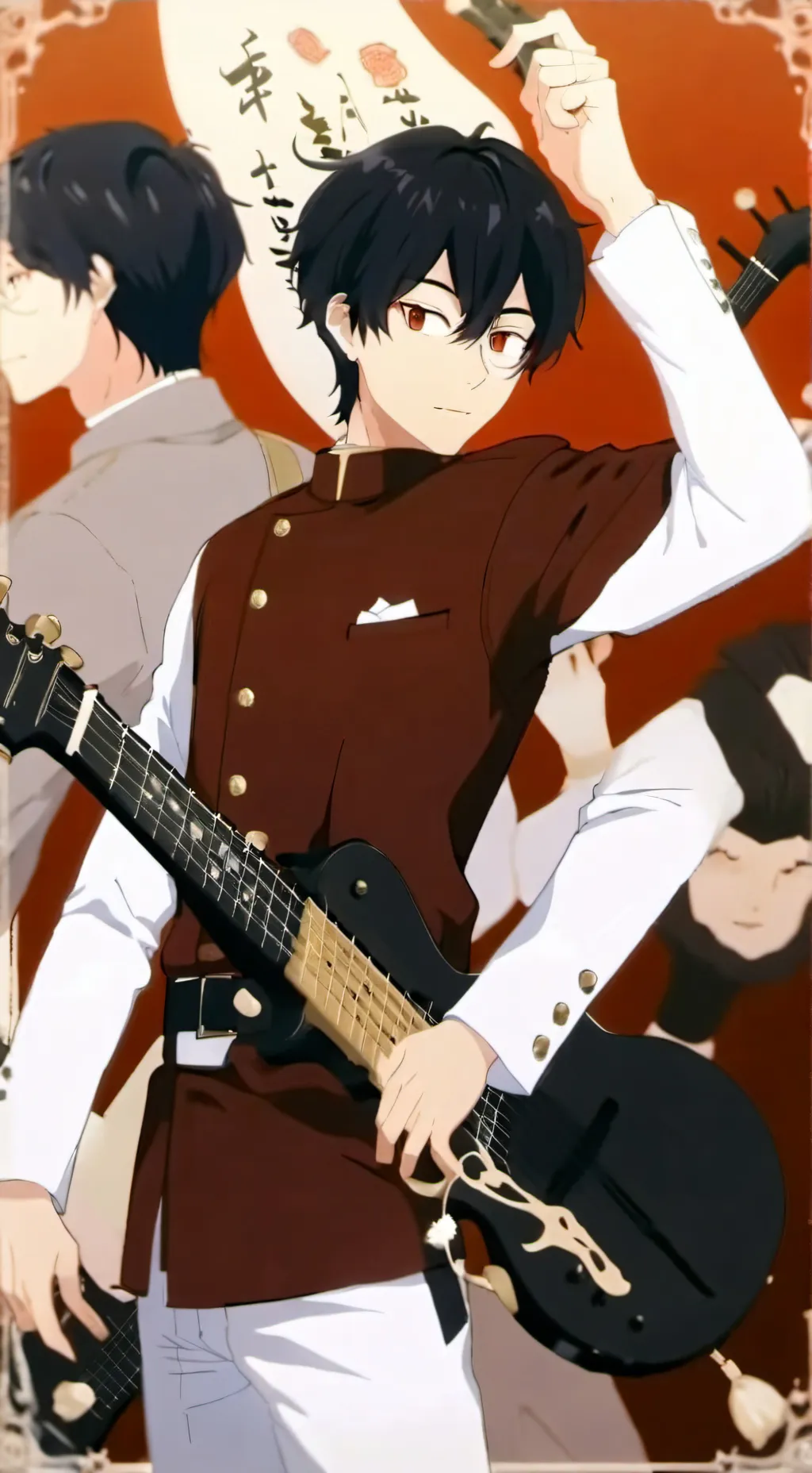 ai character: квадрат background