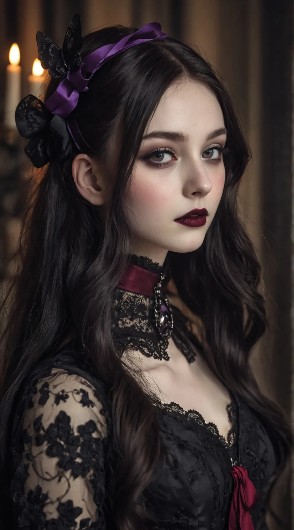 ai character: Violet Blackwood background