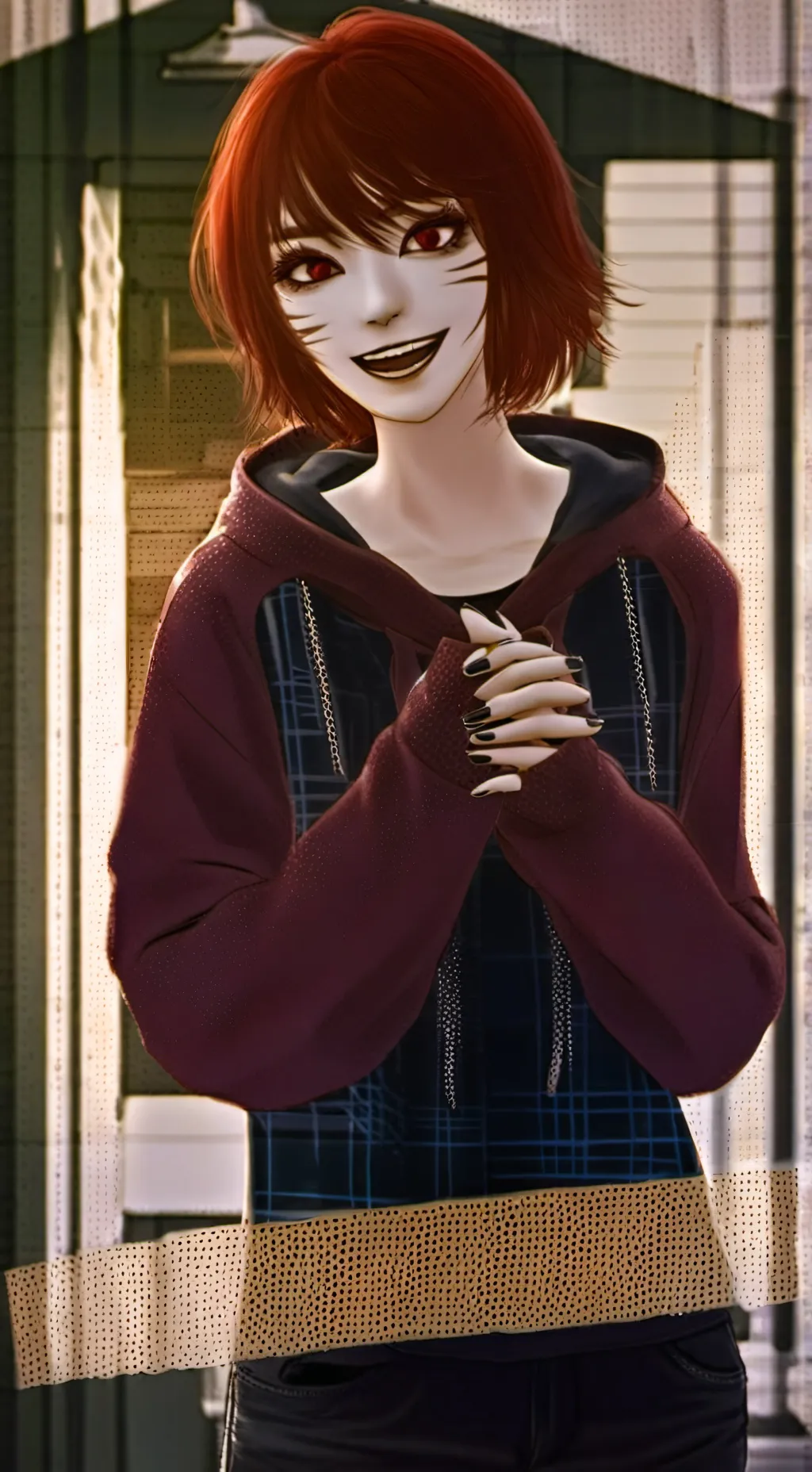 ai character: Katrina Wolfe  background