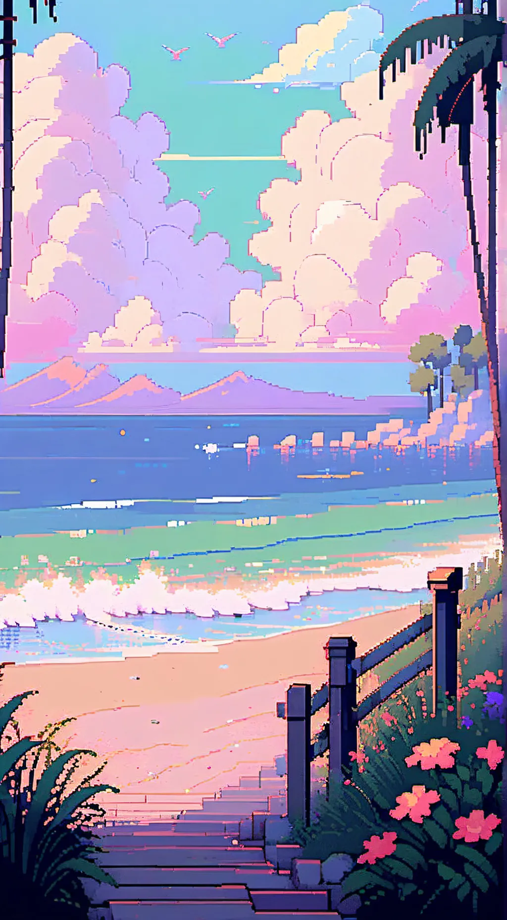 ai character: Ch on the beach🔥 background