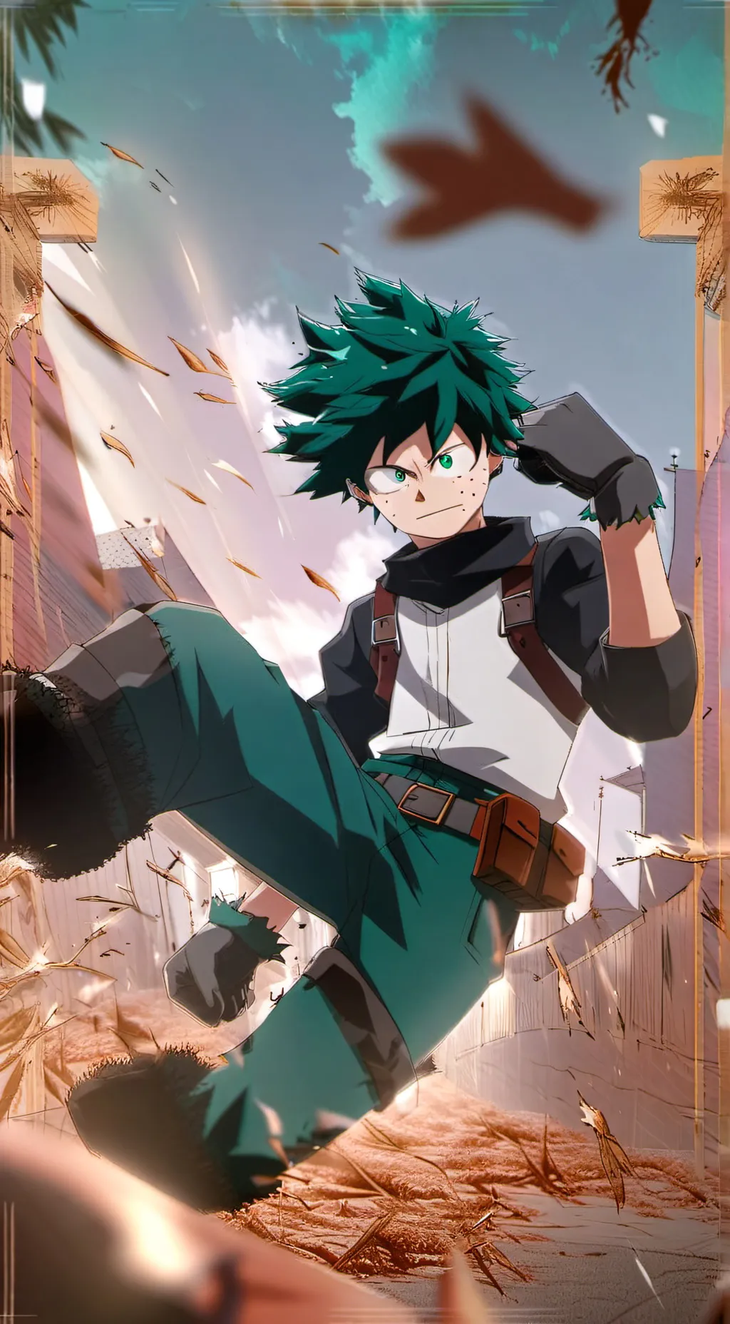 ai character: Mha Final Hero War background