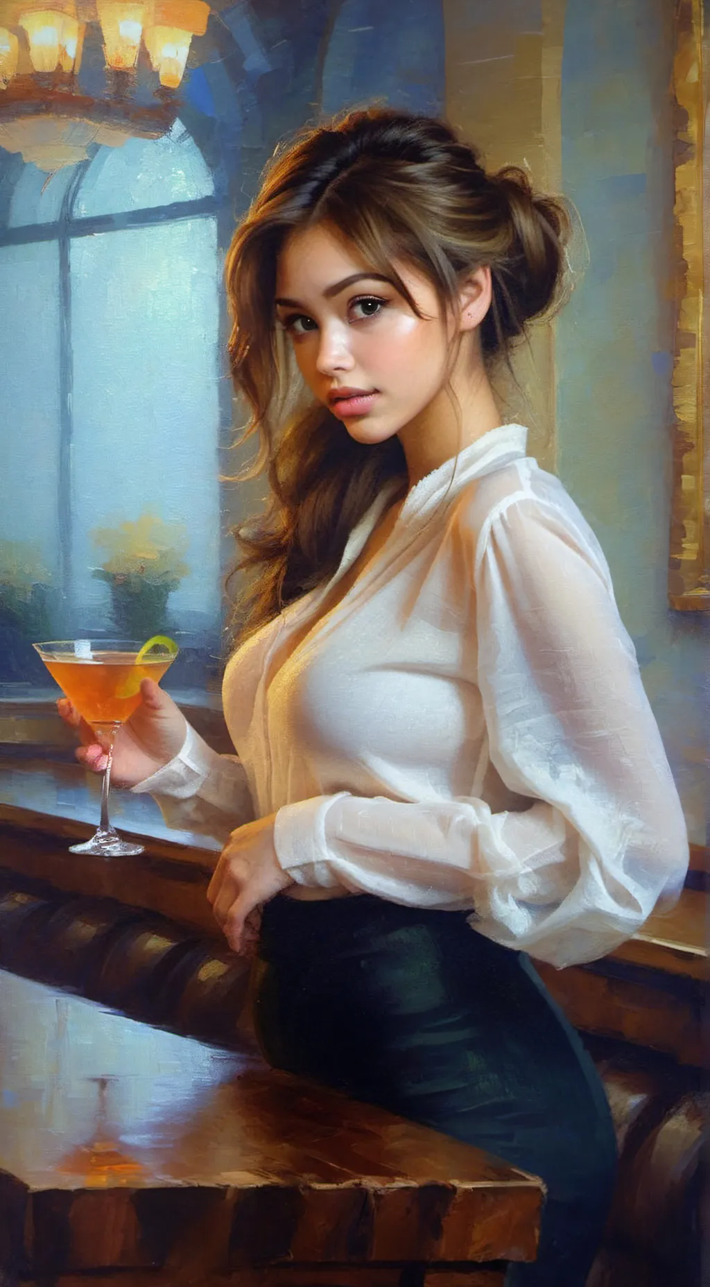 ai character: Delphine Cottie background