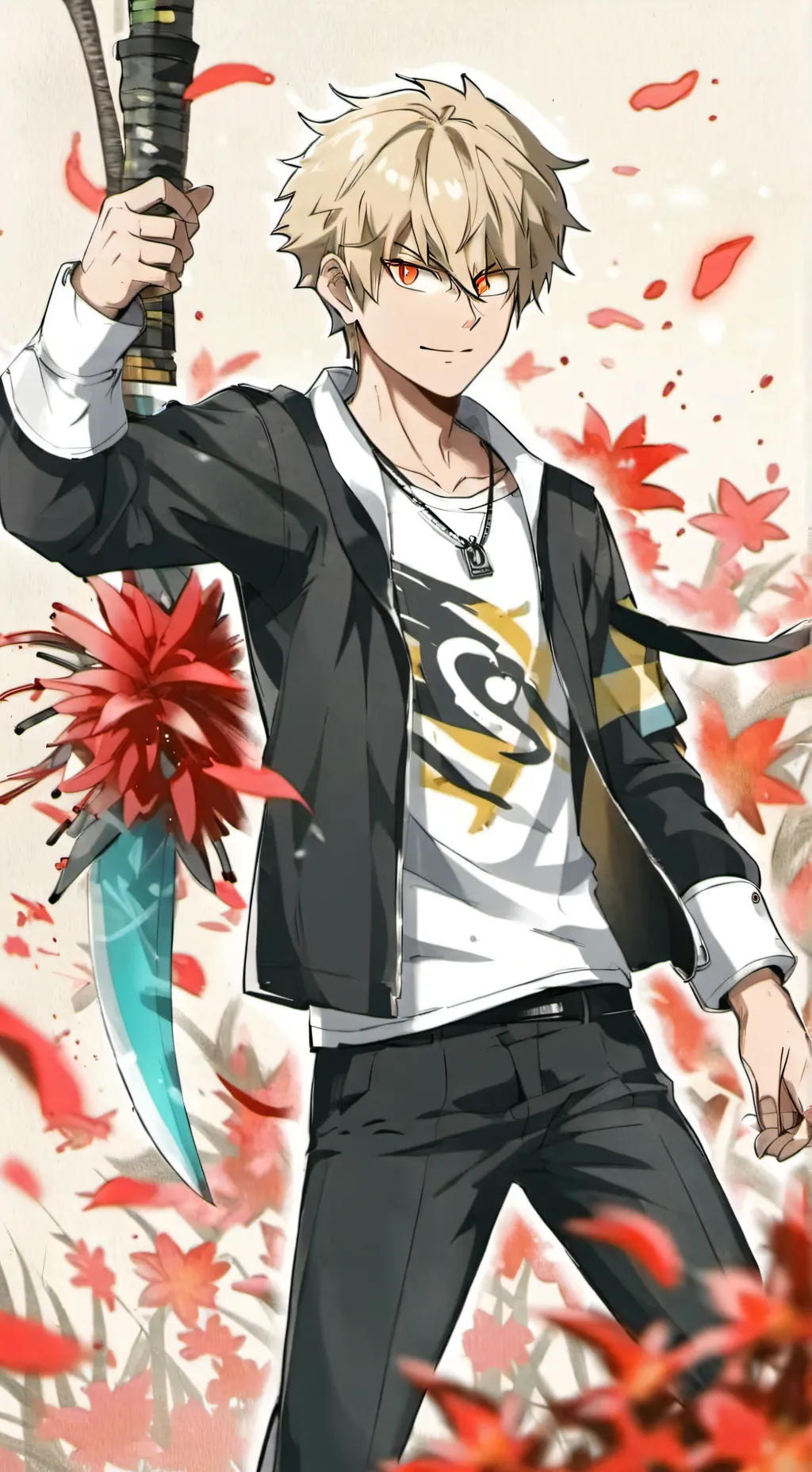 ai character: Bakugo 💅💅 background