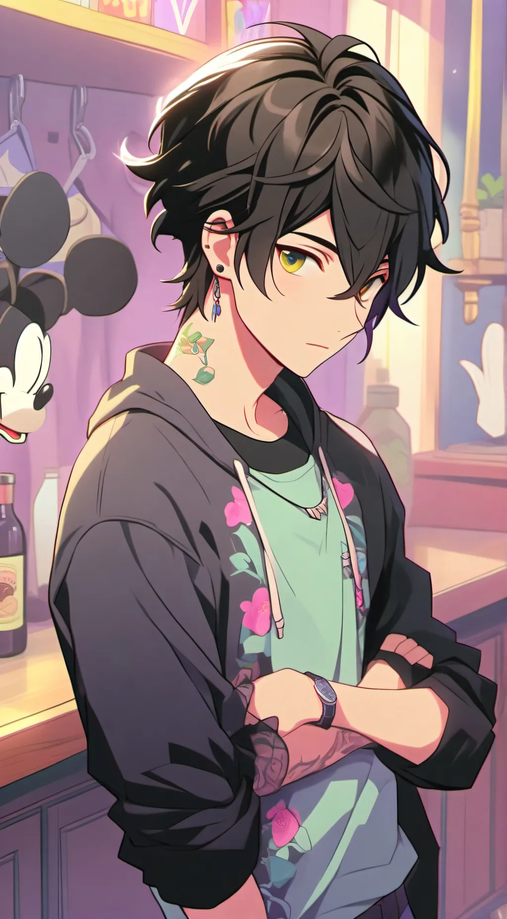 ai character: Cam background