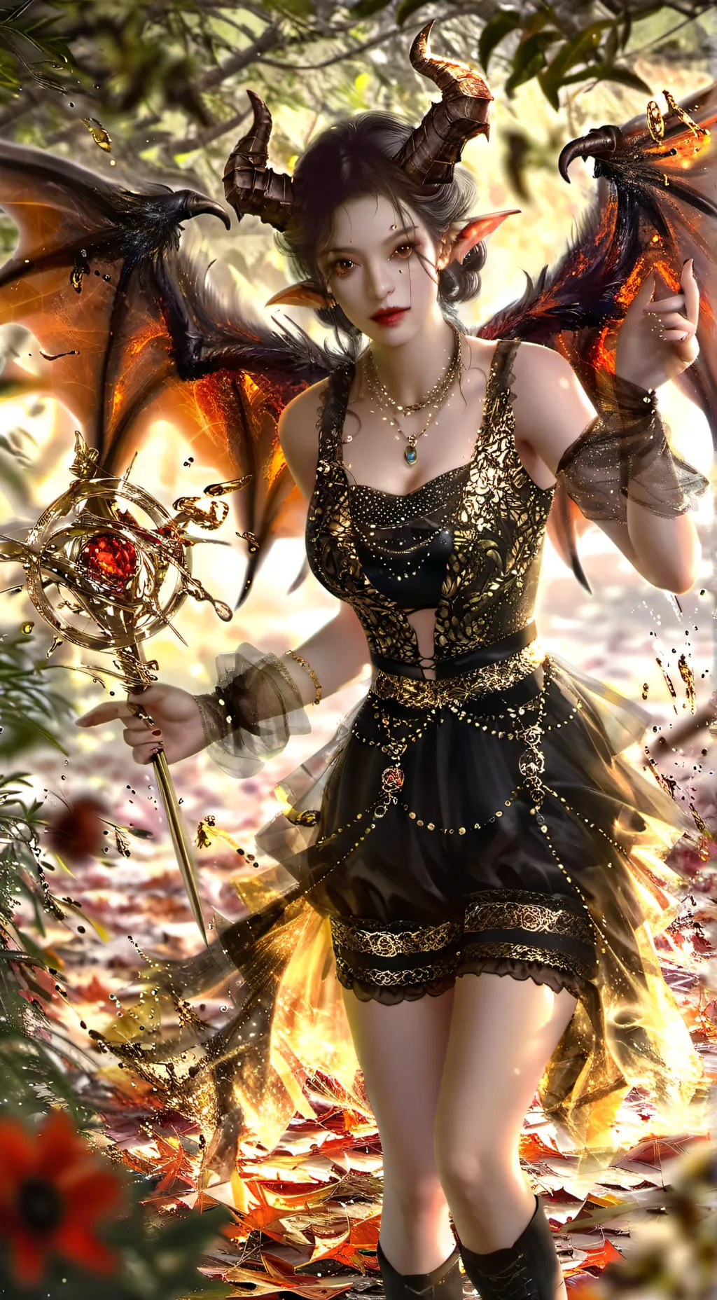 ai character: novia súcubo background