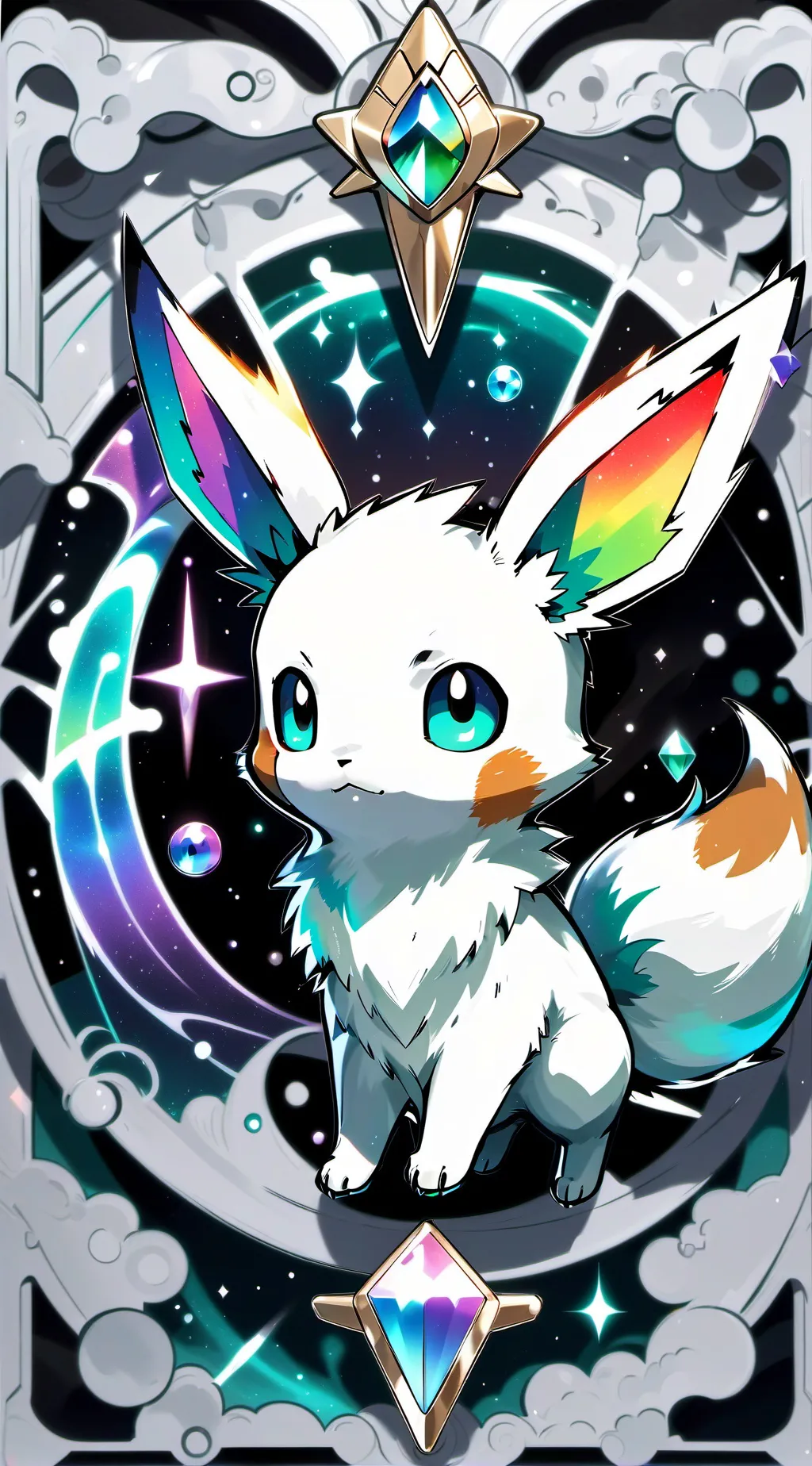 ai character: pequeña eevee background