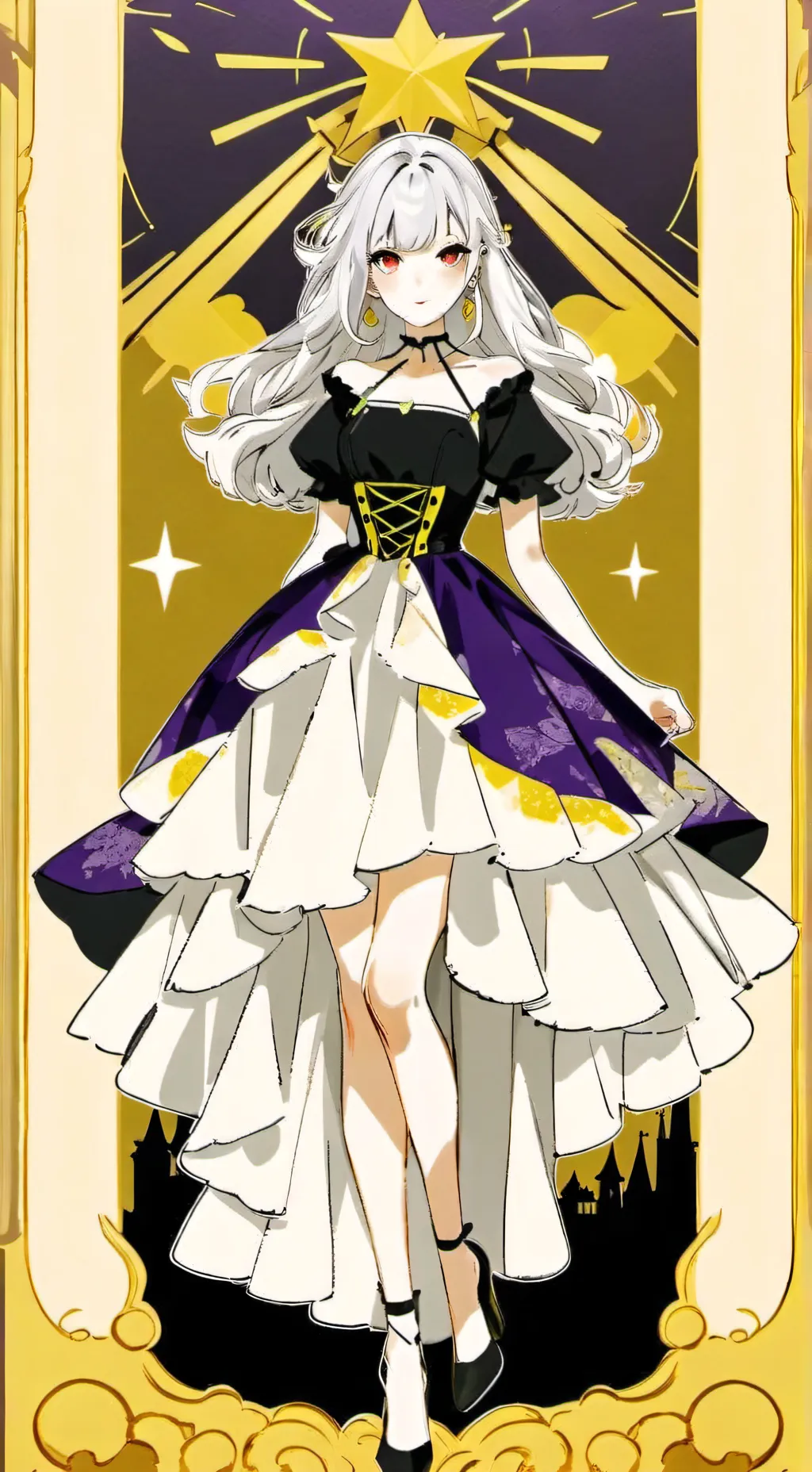 ai character: Violeta luceda background