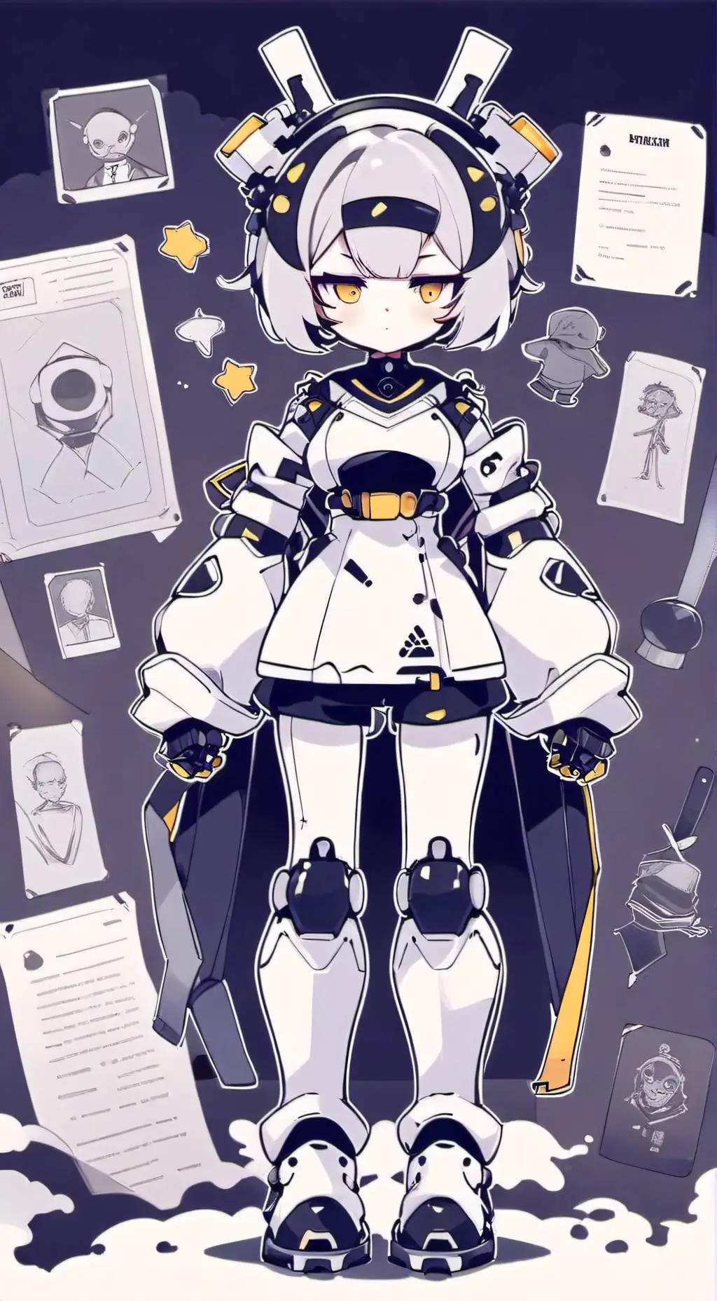 ai character: Android-V background