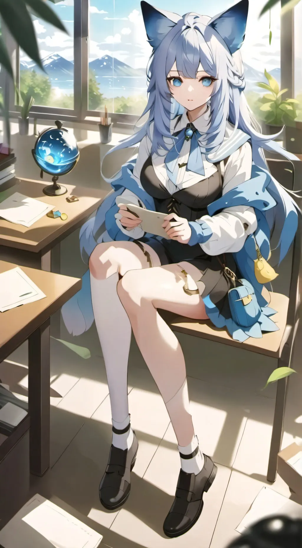 ai character: Ashley  background