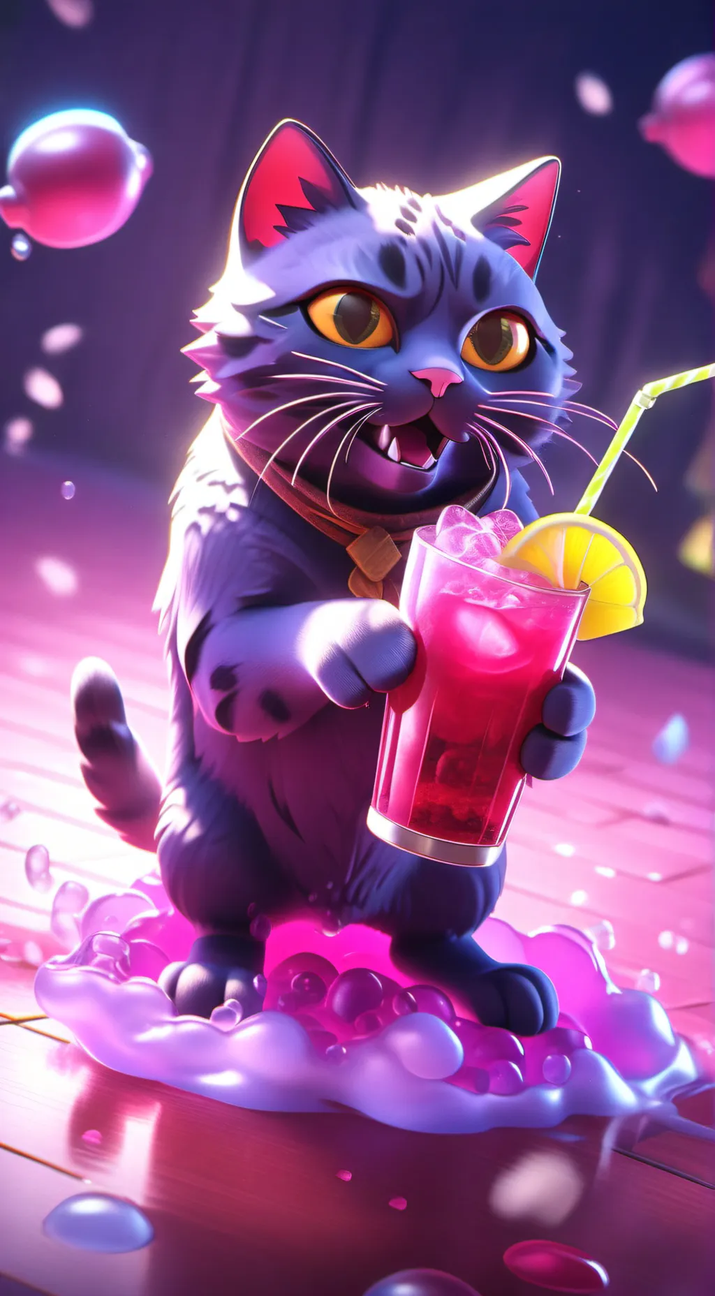 ai character: blueb background