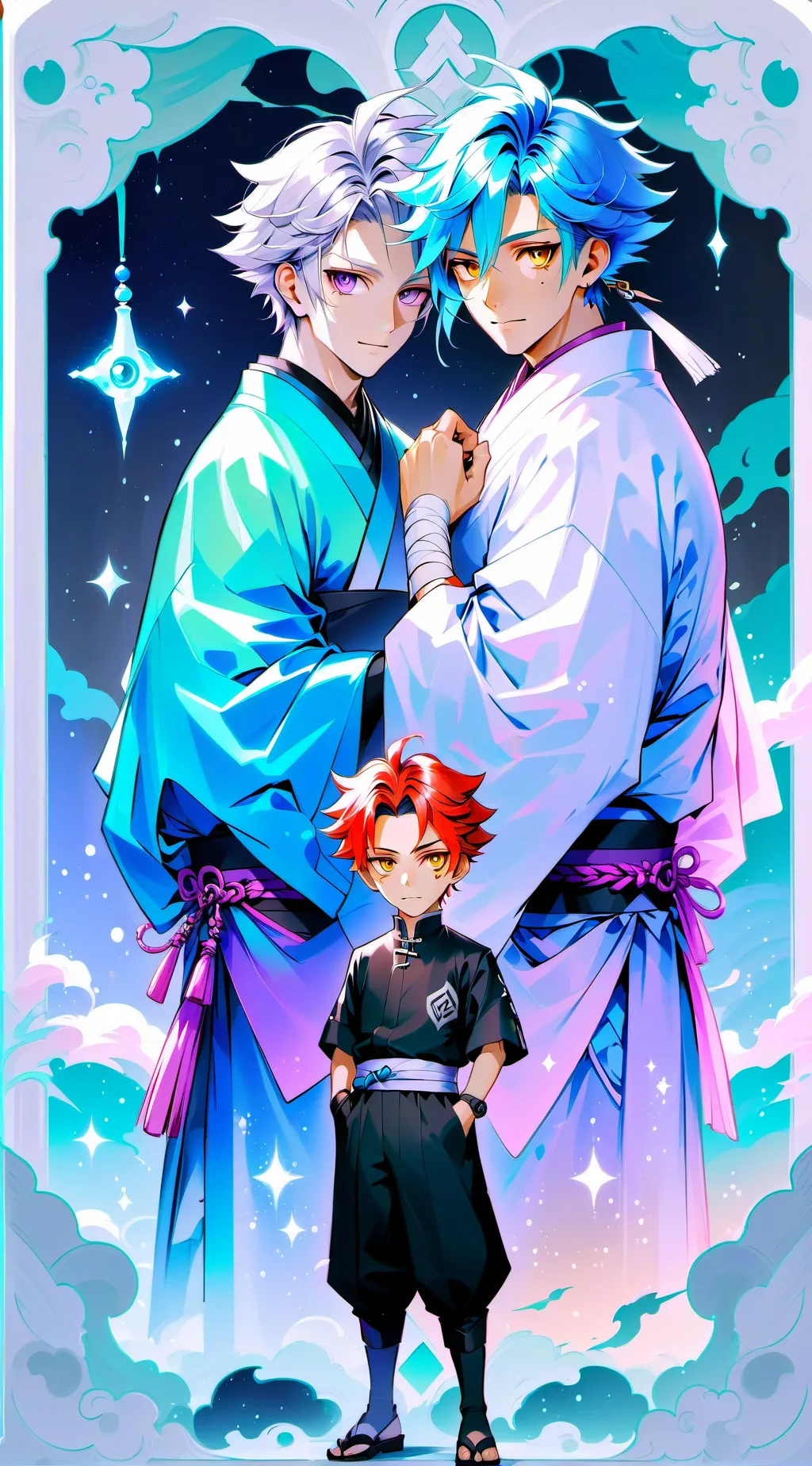 ai character: Satoru und Sukuna background