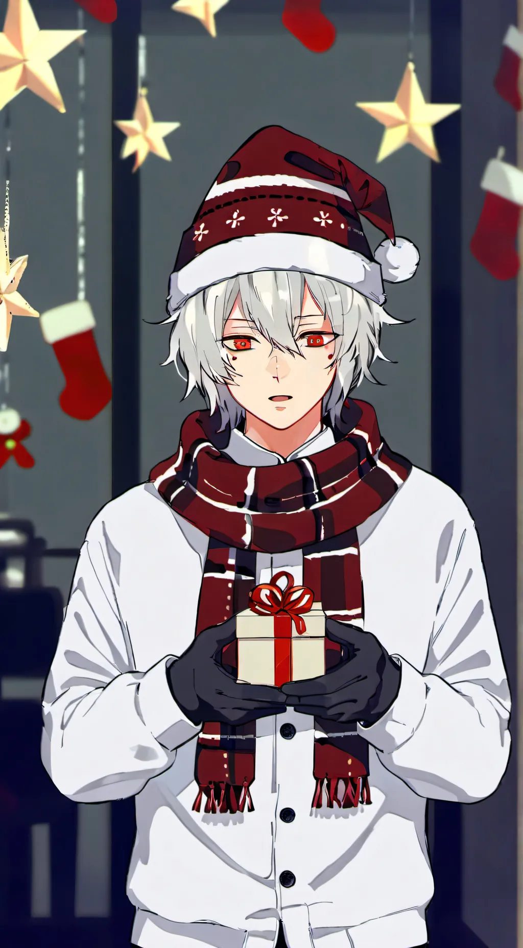 ai character: Christmas shiggy background