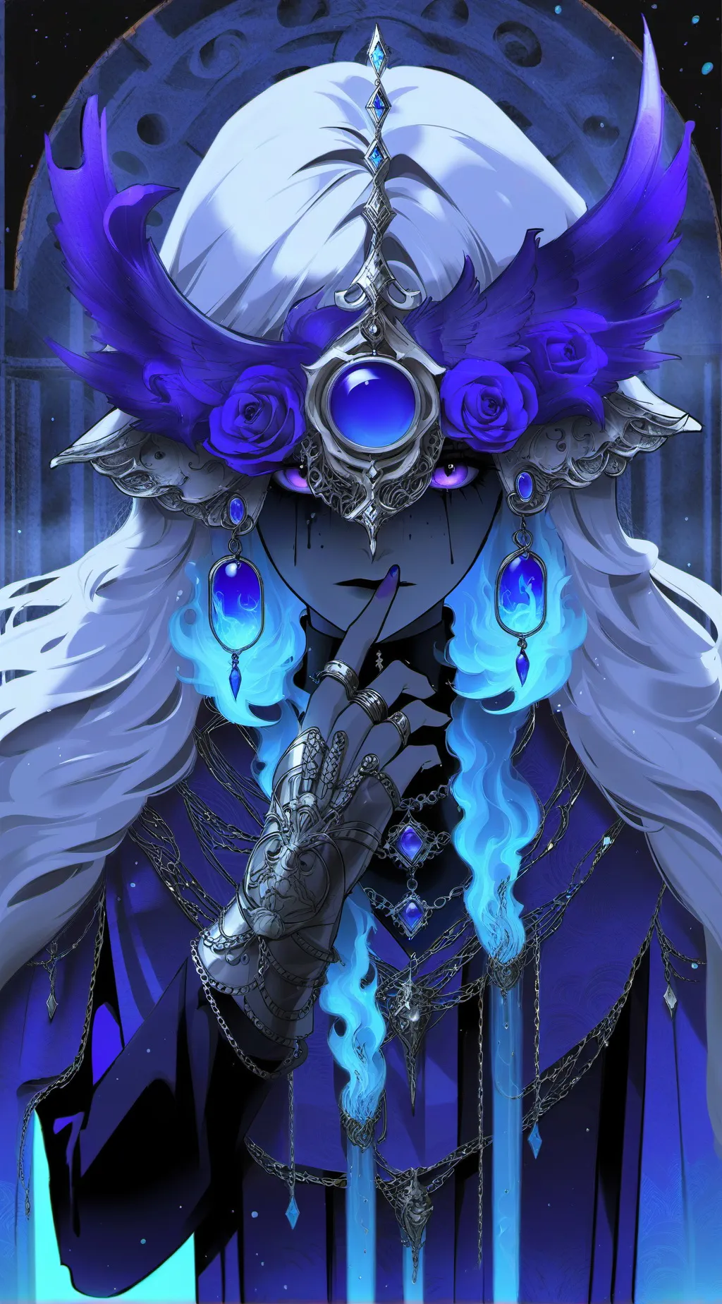 ai character: 🫐🔵♐EMI♐🔵🫐 background