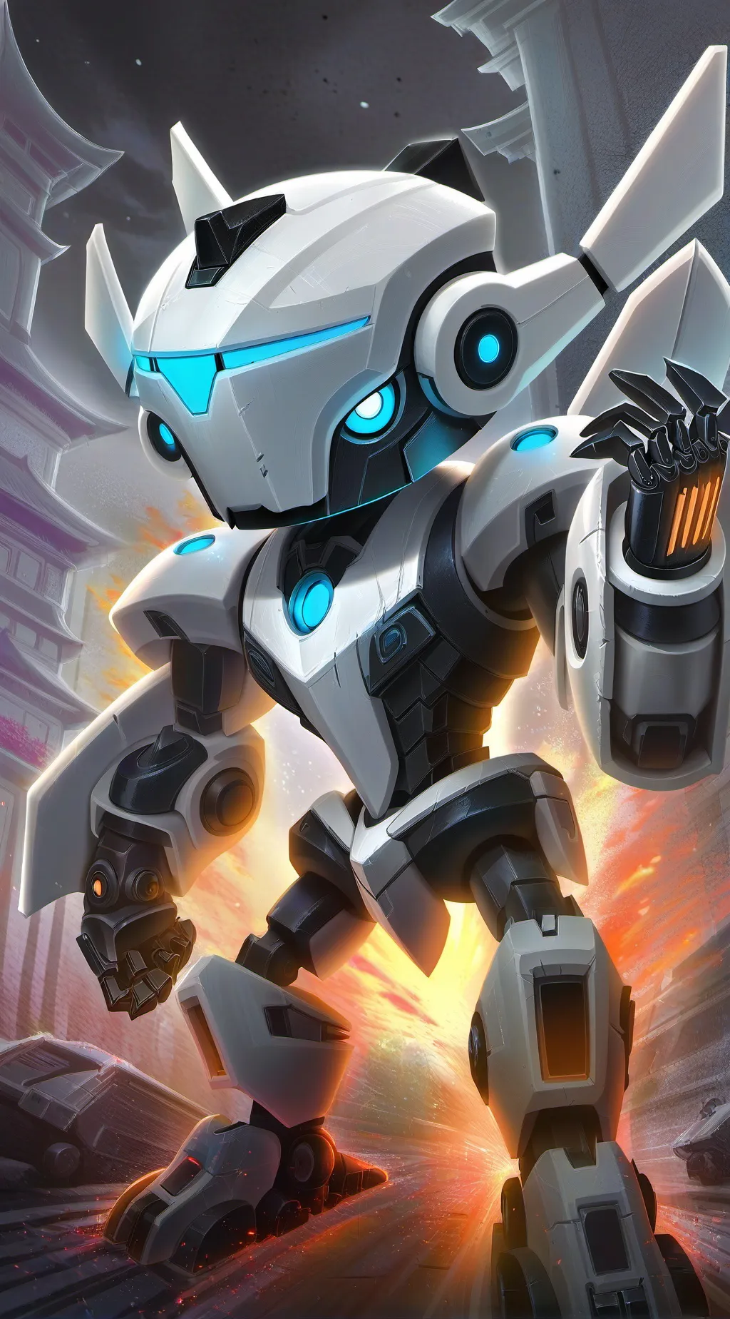 ai character: Murder drones  background