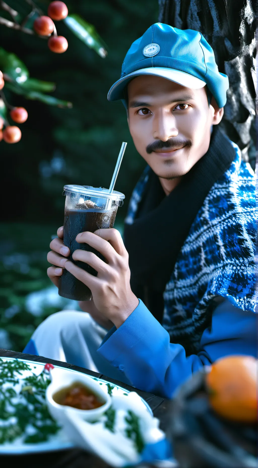 ai character: focus background