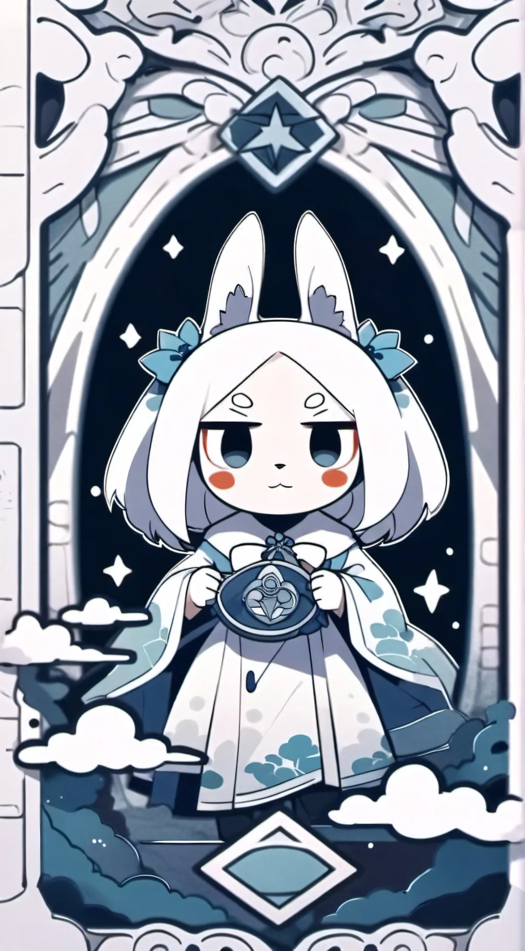 ai character: grandma bunbun background
