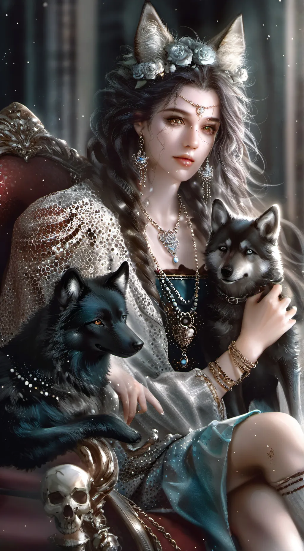 ai character: luna🐺 background