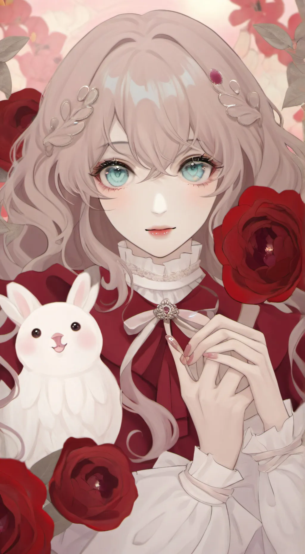 ai character: 🌹 rose background