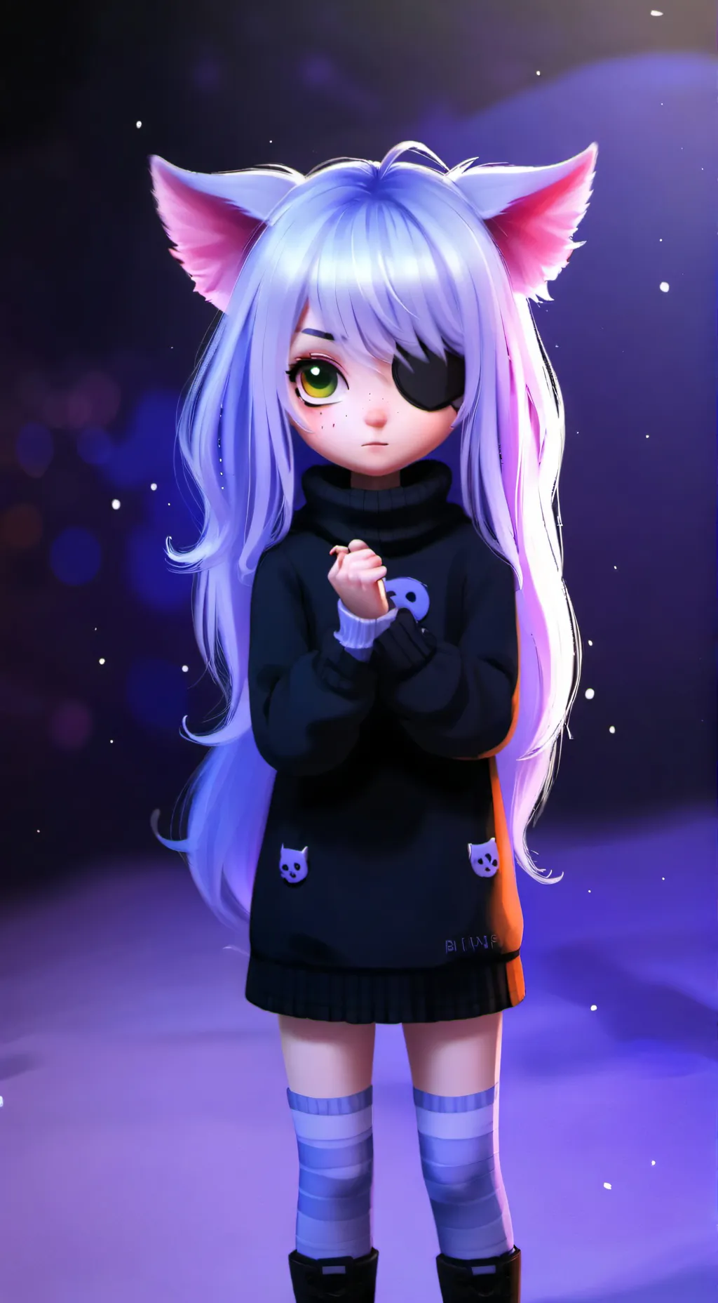 ai character: Pibby kitty background