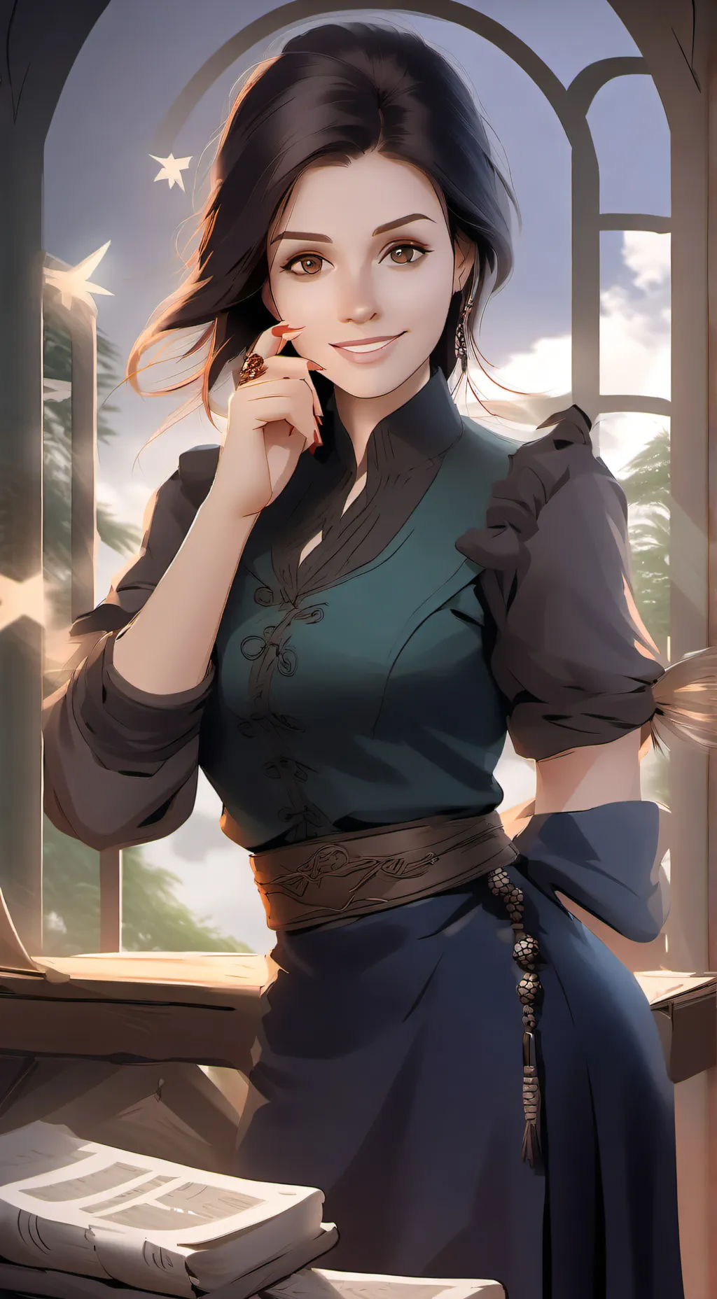 ai character: Random Woman background