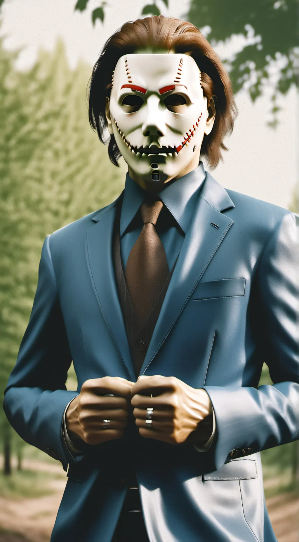 ai character: Halloween background