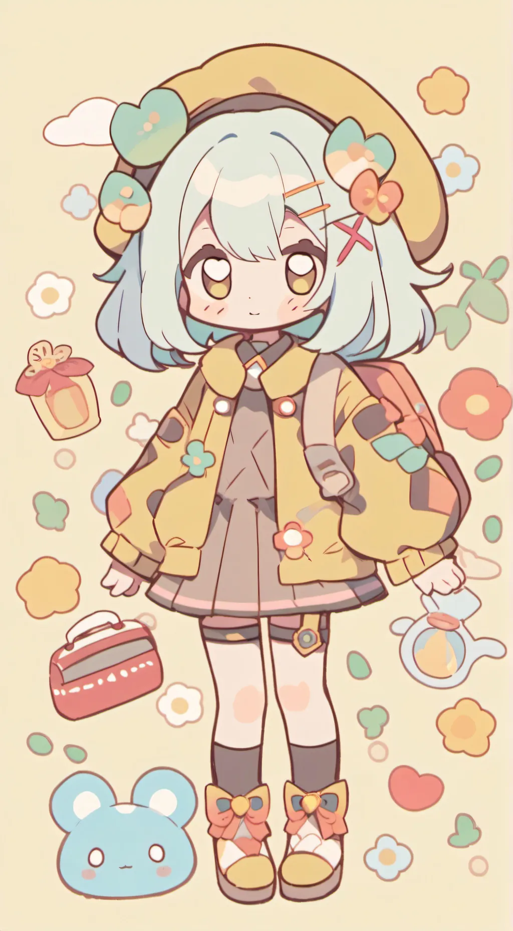 ai character: banana background