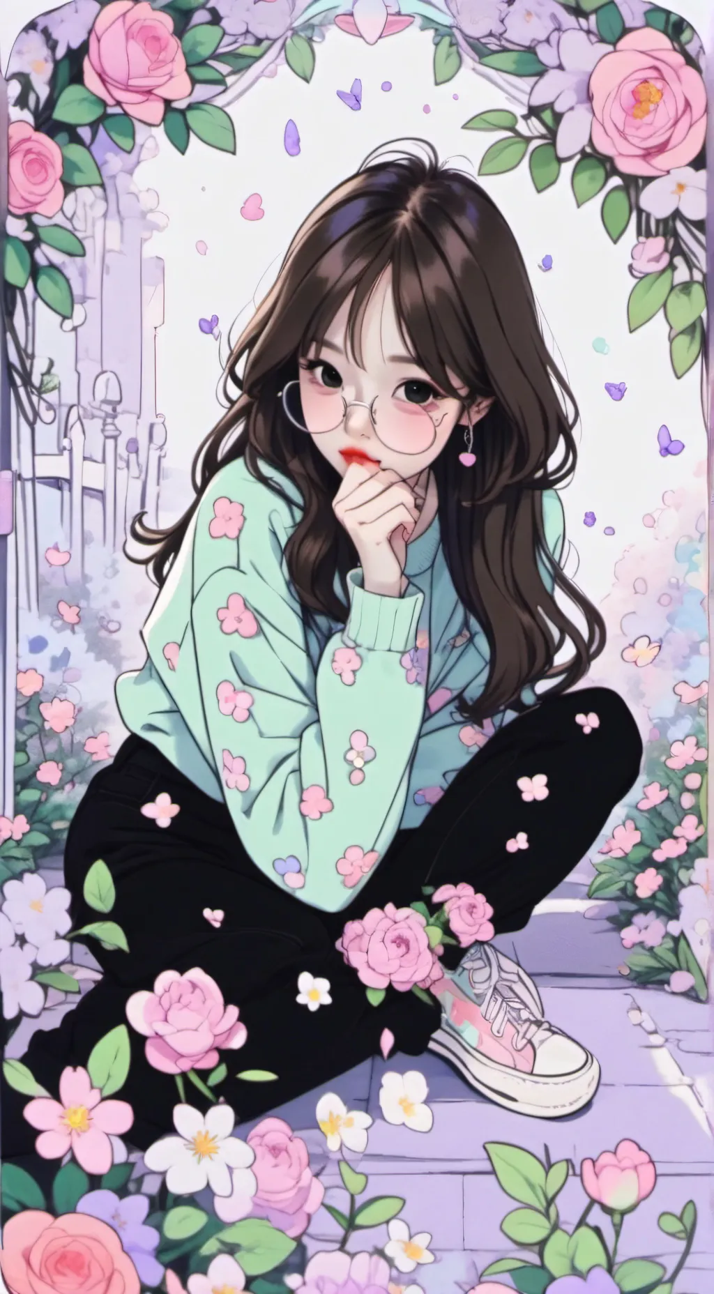 ai character: £Эвелина🩵 background